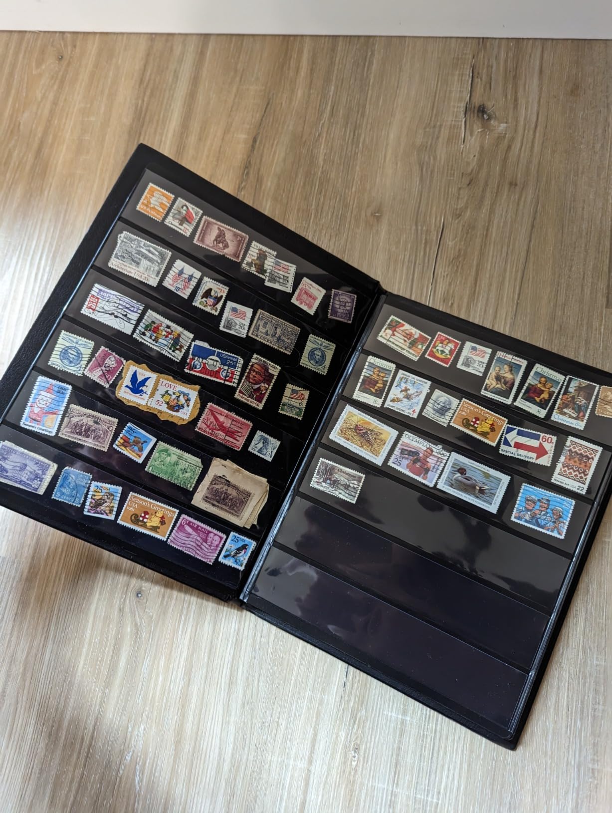 MUDOR Stamp Collecting Album, 7 Rows Pockets Stamp Book for Collectors, 10 Sheets Stamp Stockbook customer photo 1
