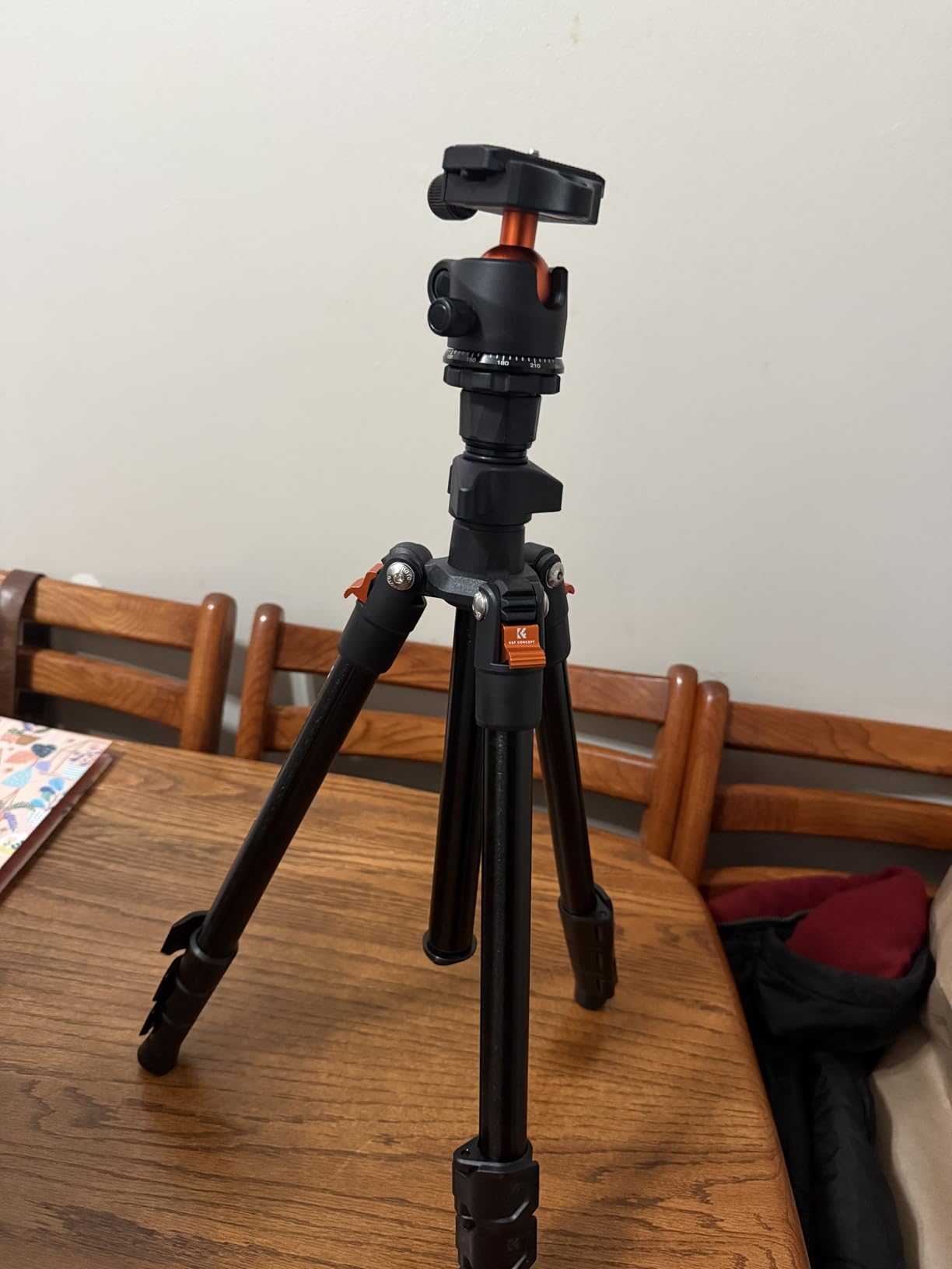 K&F CONCEPT 64 inch/163 cm Camera Tripod, Lightweight Travel Outdoor DSLR Tripods with 360 Degree Ball Head Load Capacity 17.6 lbs/8 kg, Cellphone Clip for Smartphone Live Streaming Vlog customer photo 1