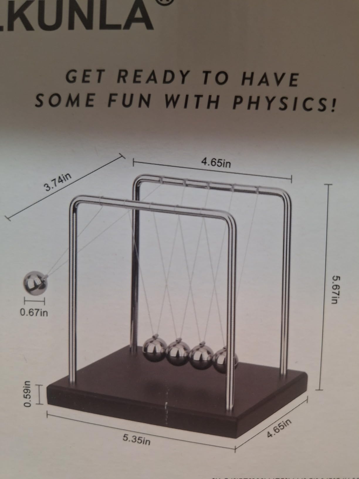 QLKUNLA Newtons Cradle Balance Balls Science Physics Gadget Desktop Decoration Kinetic Motion Toy for Home and Office customer photo 2