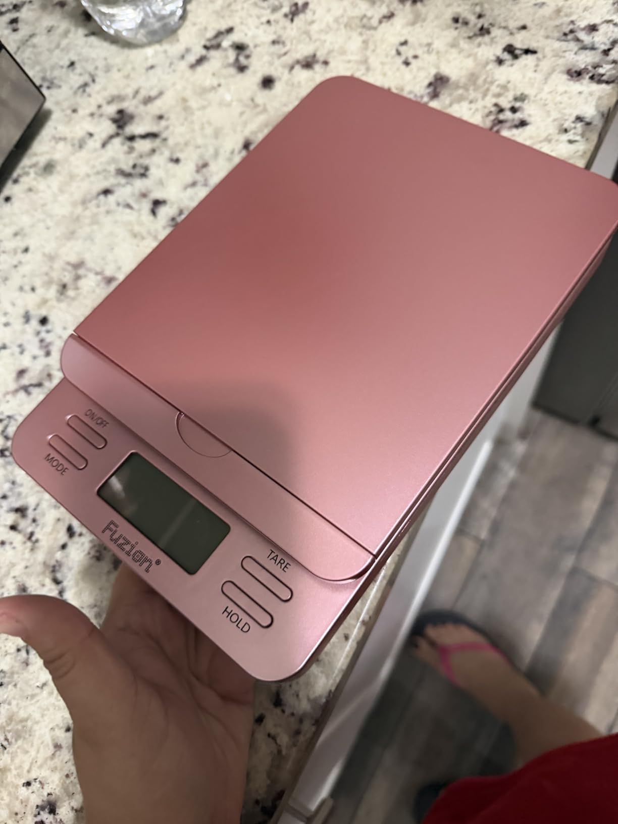Fuzion Shipping Scale, Digital Postage Scale for Packages 86 lb/0.1oz with Hold and Tare, Postal Scale with Flip Holder, Package Scale for Small Business, Battery & AC Adapter, Rose Gold customer photo 1