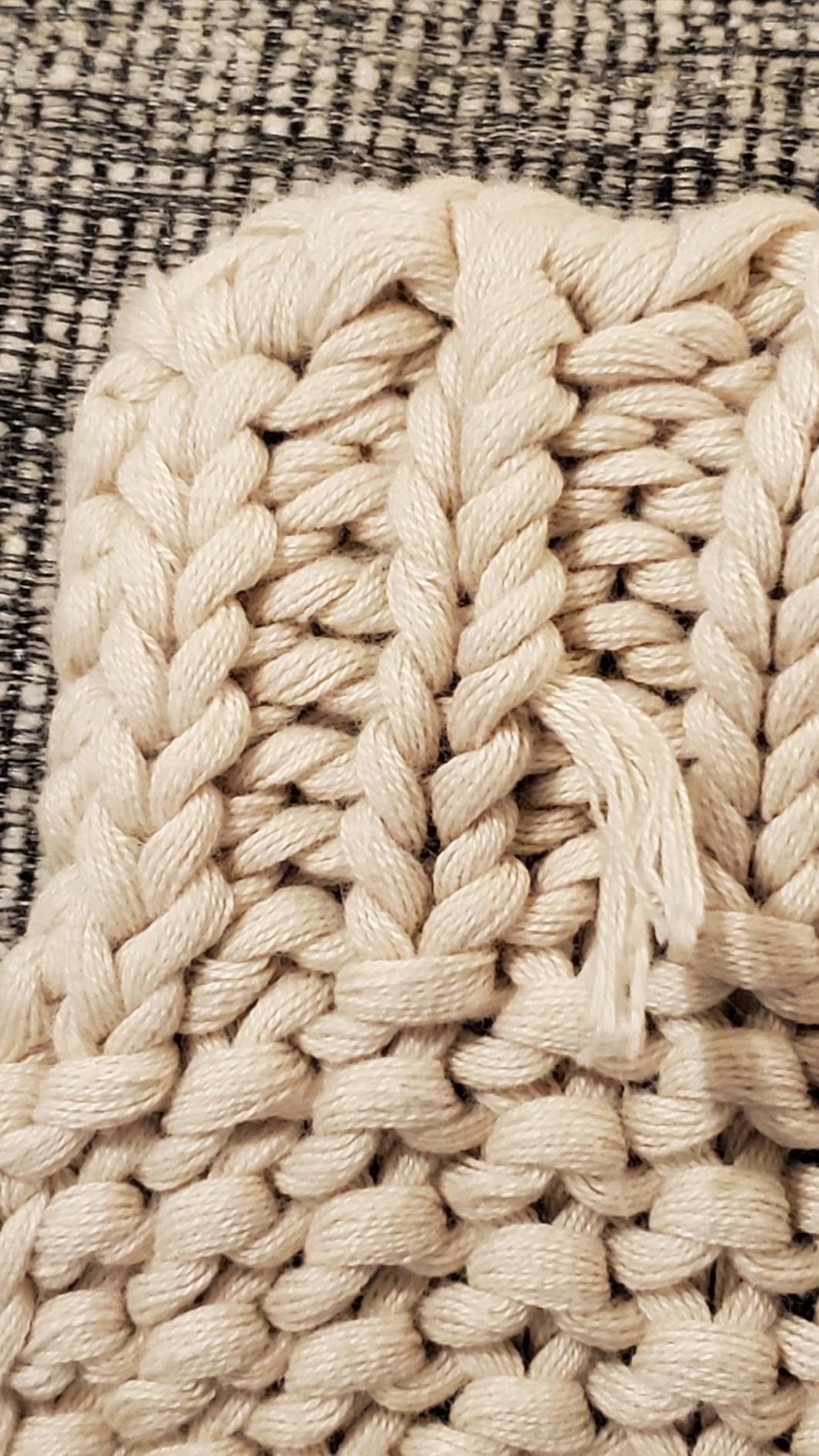 Longhui bedding Chunky Cable Knit Throw Blanket Lightweight Beige 100% Organic Cotton Blanket for Sofa Couch Bed Baby Nursery, Rustic Shabby Chic Modern Farmhouse, 51