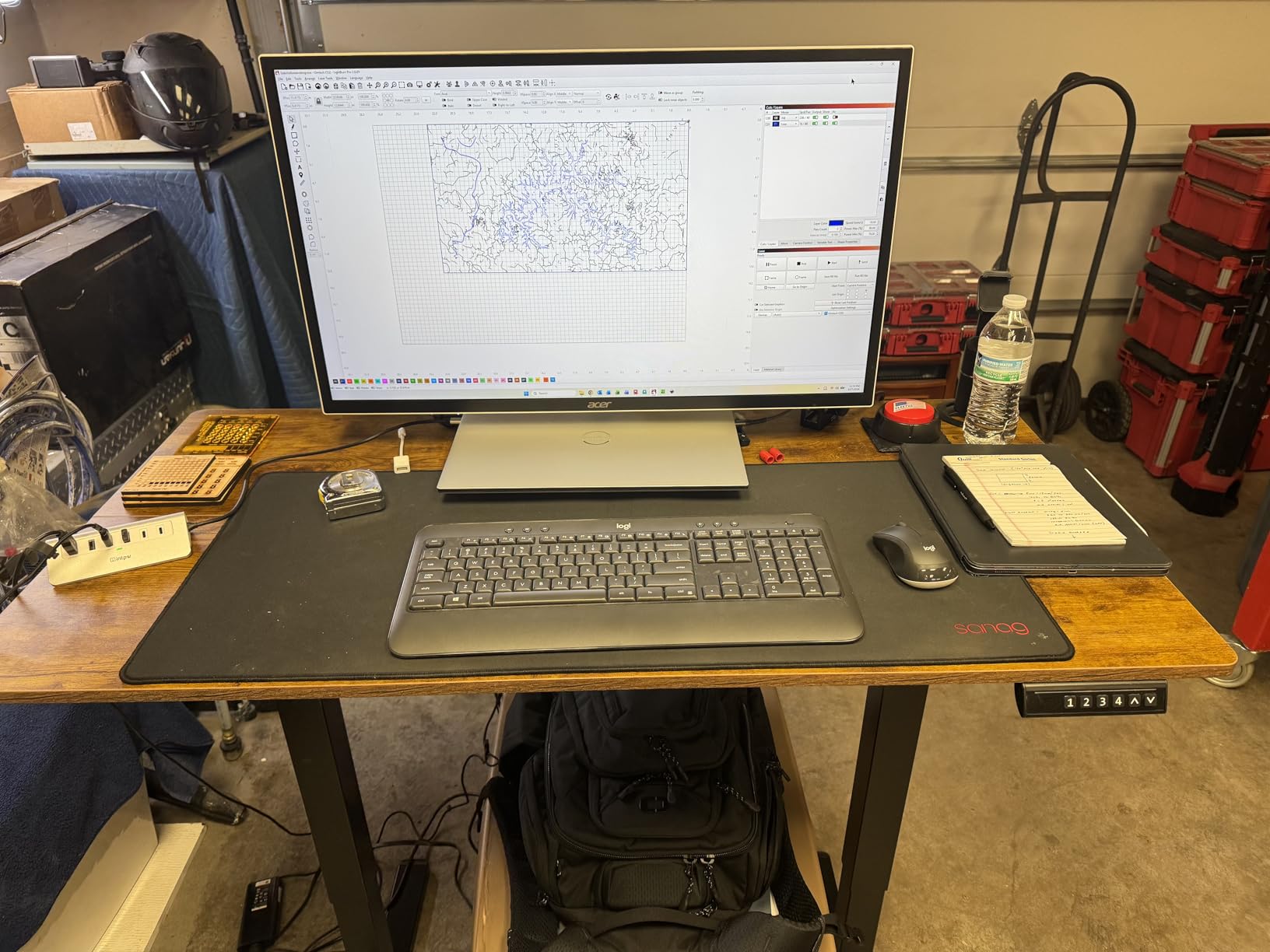 ErGear Height Adjustable Electric Standing Desk, 48 x 24 Inches Sit Stand up Desk, Memory Computer Home Office Desk, Black customer photo 1