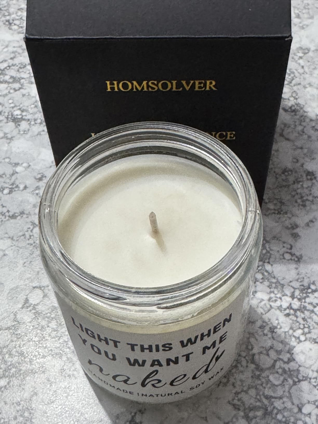 Homsolver Gifts for Boyfriend, Him, Husband, Men, Funny Anniversary Birthday Christmas Valentines Romantic Gifts for Him, Boyfriend, Black Cedar Juniper Sandalwood Candle customer photo 2