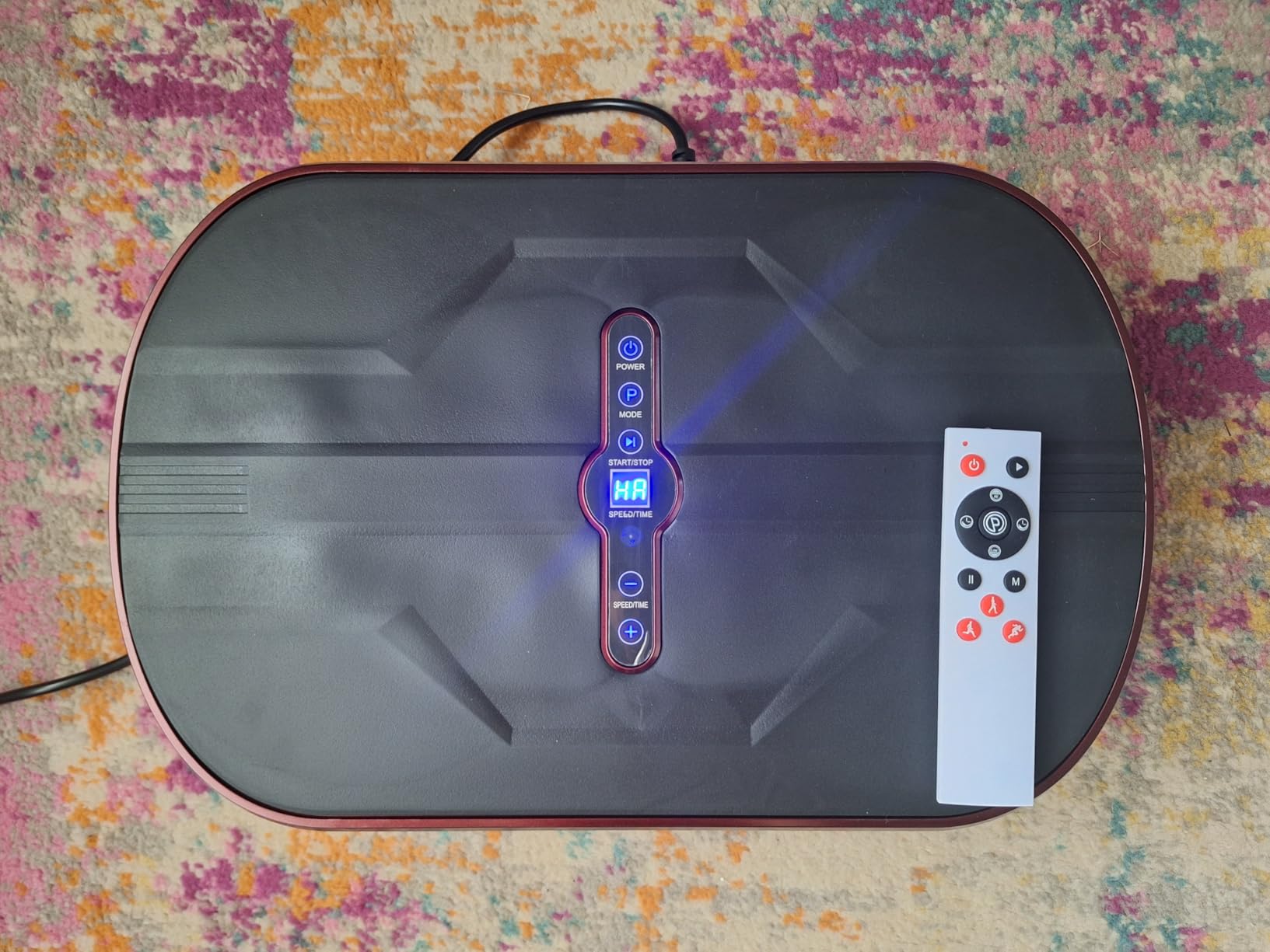 Vibration Plate Exercise Machine - Whole Body Workout Vibration Platform Lymphatic Drainage Machine for Weight Loss Home Fitness with Resistance Bands Remote customer photo 2