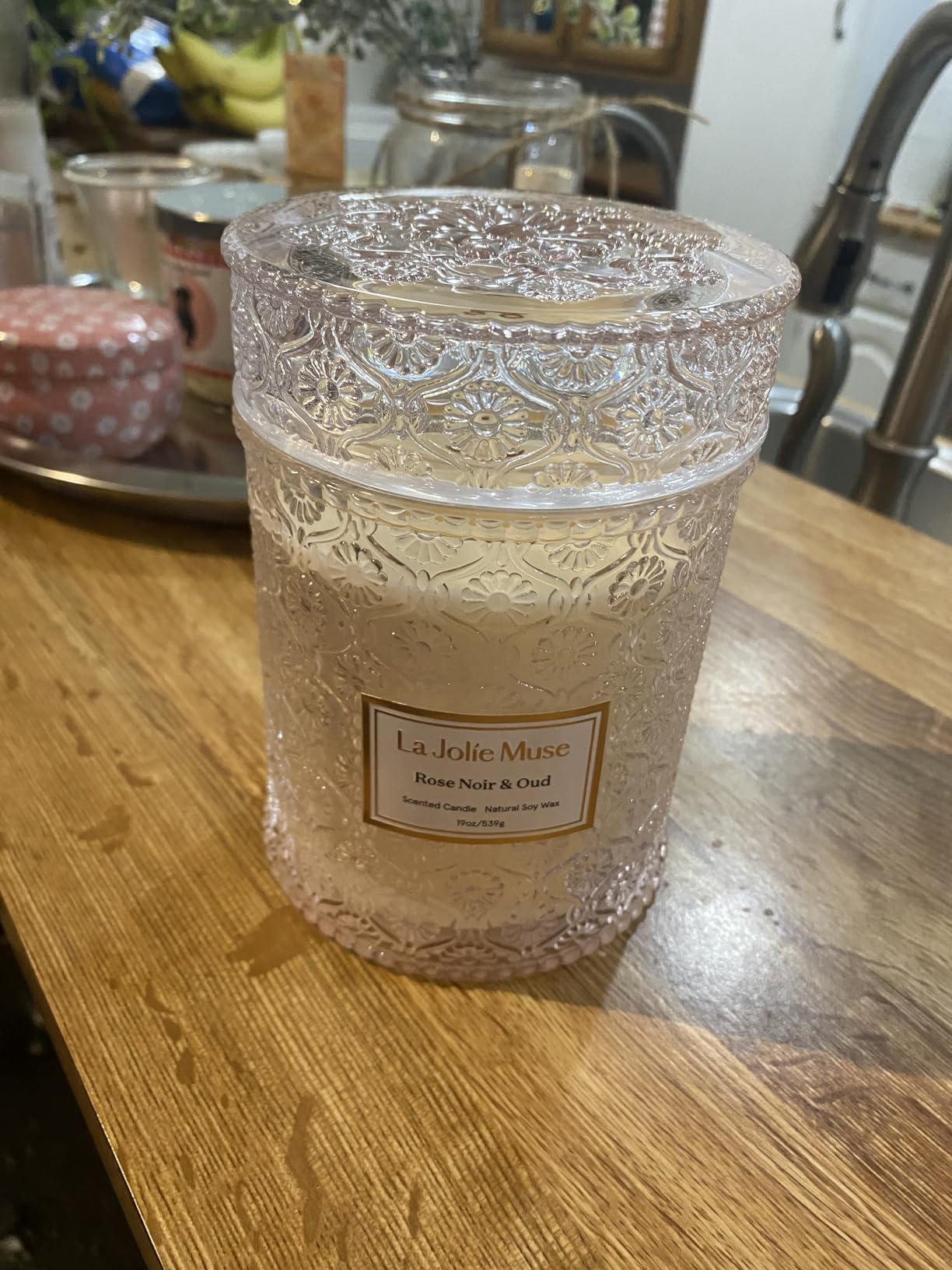 LA JOLIE MUSE Eucalyptus & Alpine Sage | Eucalyptus, Lavender & Sage Candle for Home Cleansing | 19 oz Wooden Wick | Natural Soy Wax | 90 Hours Burn | Candle for Relaxation customer photo 1
