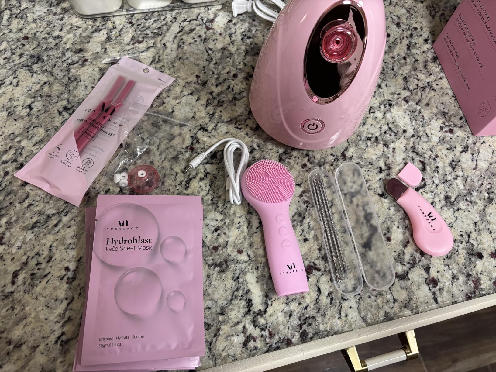 Facial Steamer Spa Kit with Complimentary 17 Skin Care Tools | Face Steamer for Facial Deep Cleaning with Towel Warmer & Humidifier Mode| Self Care Spa Gifts for Women customer photo 2