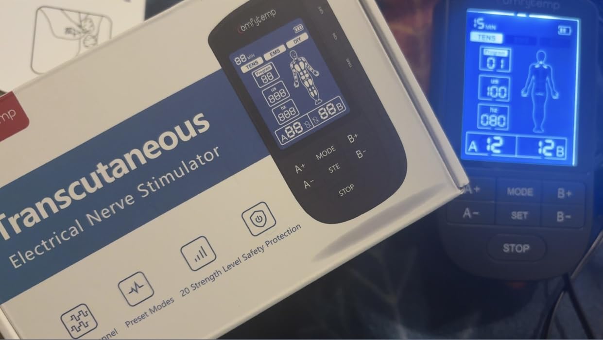 Comfytemp TENS Unit Muscle Stimulator for Pain Relief, FSA Eligible TENS Machine - 24 Modes & DIY, HSA Dual Channel EMS Unit for Back Neck Shoulder Electronic Pulse Massager, 10 Pads customer photo 2