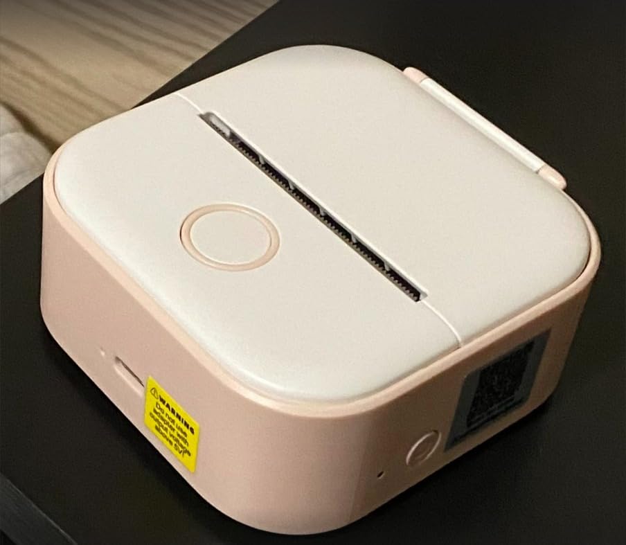 Memoking Mini Sticker Printer - T02 Mini Thermal Printer Portable Pocket Label Maker Bluetooth Photo Print Pods Inkless Sticker Maker for Kids, Smart AI APP, for Student Study Note, Journal, DIY, Gift customer photo 1