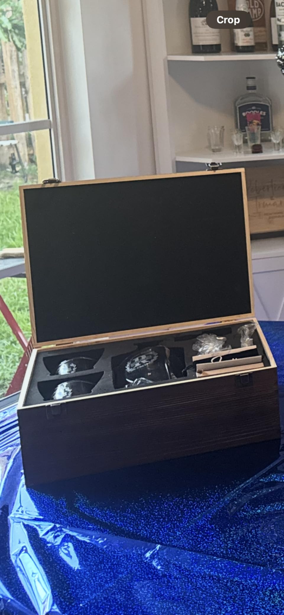 Personalized Whiskey Decanter and Stones Set - Customized Gift for Him - Men, Dad, Father - Engraved Twisted Decanter,2 Twisted Glasses, 2 XL Chilling Balls, Coasters, Tongs in Wooden Gift Box customer photo 2
