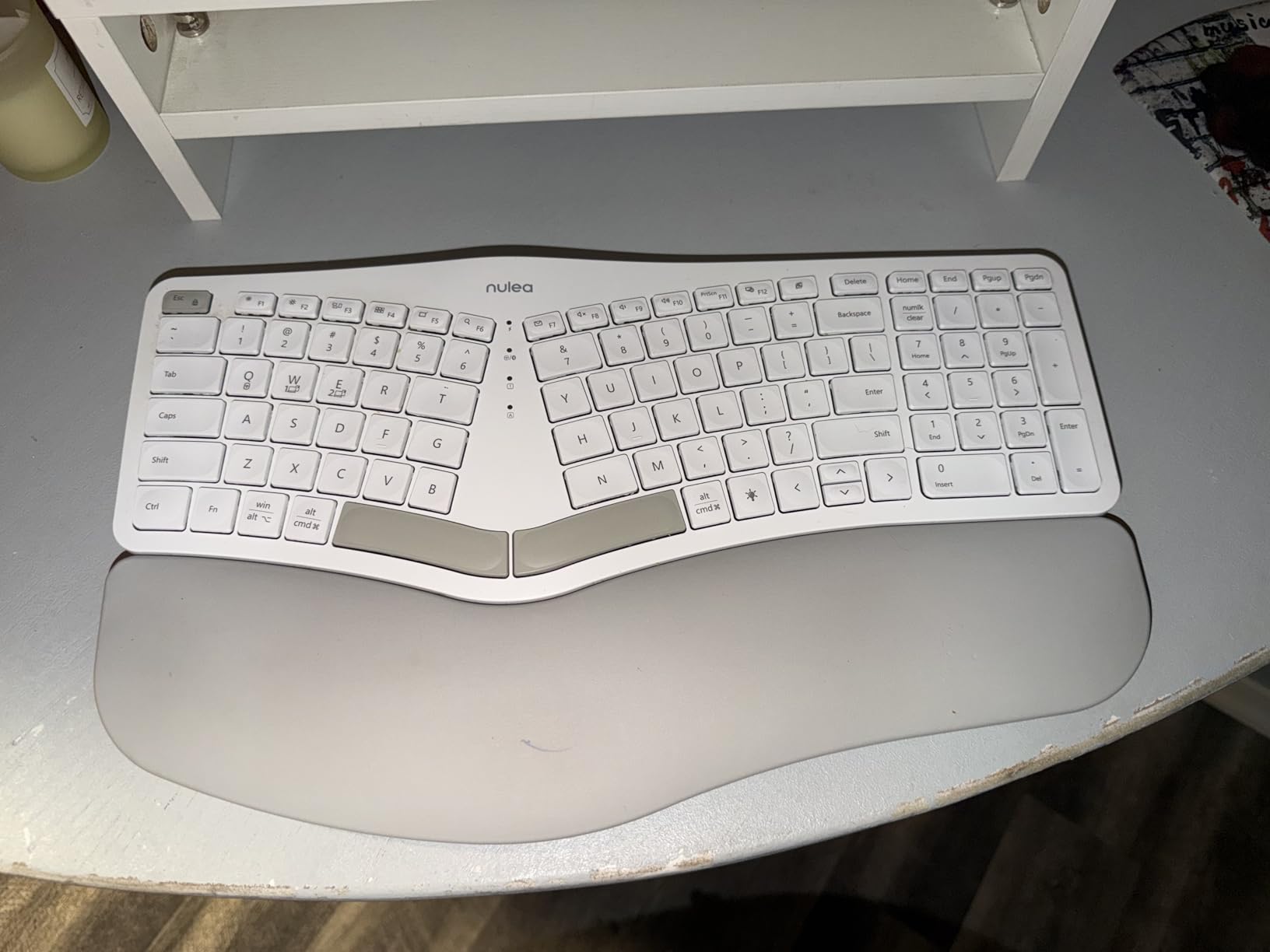 Nulea Wireless Ergonomic Keyboard, Split Keyboard with Wrist Rest, USB-C Charging, 7-Color Backlight, Natural Typing, Bluetooth and USB Connectivity, Compatible with Windows/Mac customer photo 1