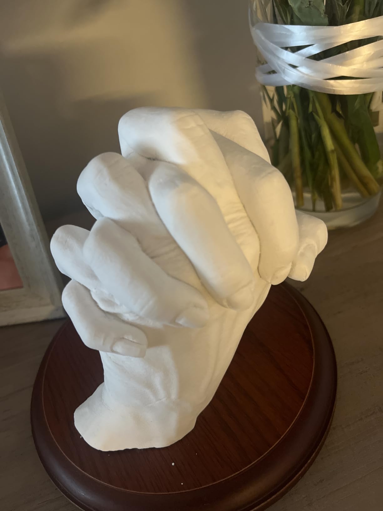 PewinGo Hand Casting Kit With Base - DIY Plaster Mold for Couples - Gift Ideas for Valentines, Engagement, Anniversary, Wedding, Boy/Girlfriend customer photo 1