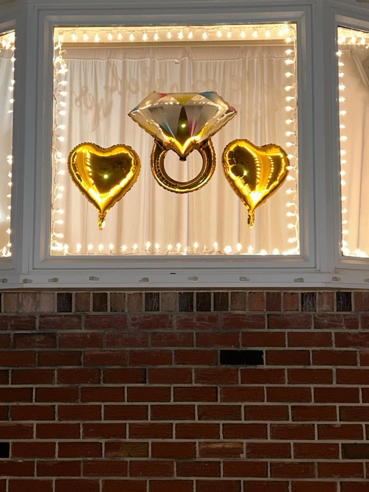 248 Pc Premium Engagement Party Decorations, Gold and White Bridal Decorations, He Asked She Said Yes Banner, Engaged Letter Balloons, Future Mrs and Mr Balloons & Sashes Ring Balloon, Boxes & more customer photo 1
