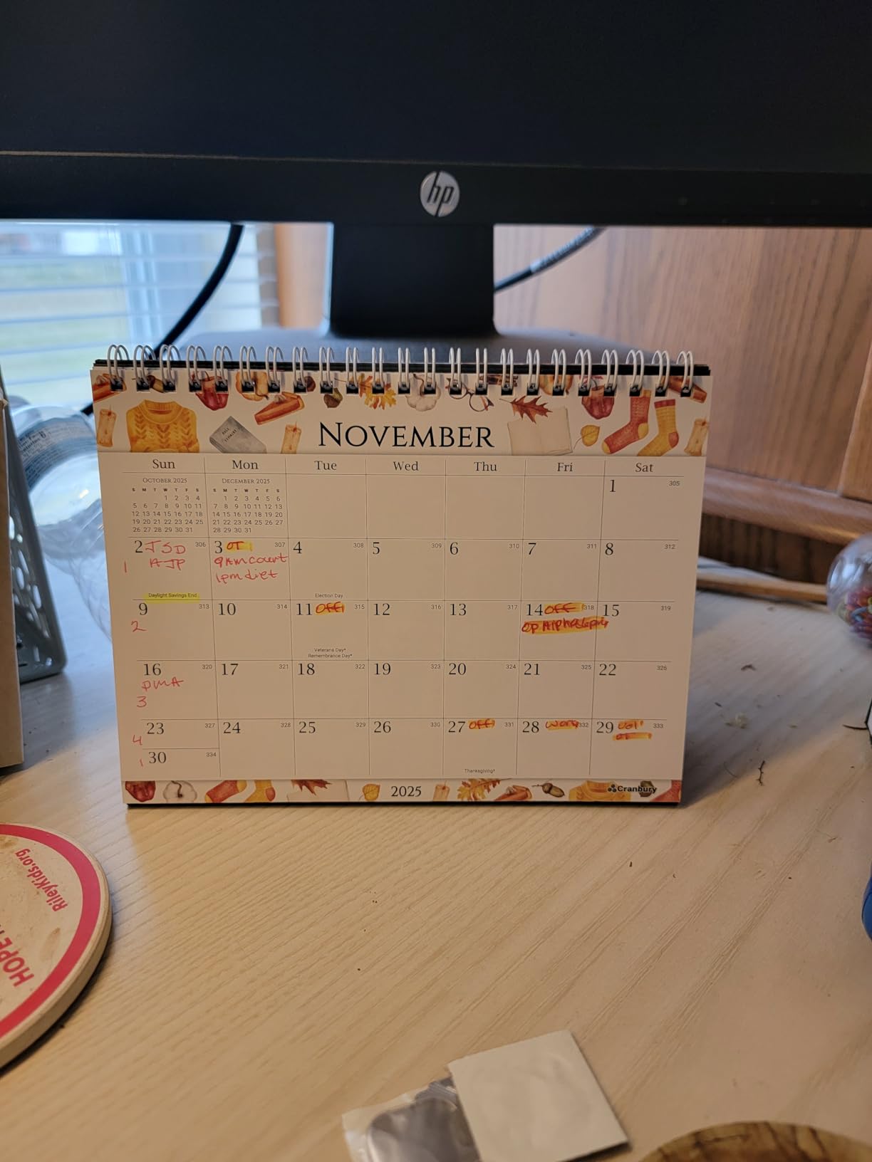CRANBURY Small Desk Calendar 2026 Standing Flip, 8x6 Small Calendar, Free Stickers, Floral Design, Thick Paper, Perfect Size for Desktop, 2026 Durable Desk Planner customer photo 1