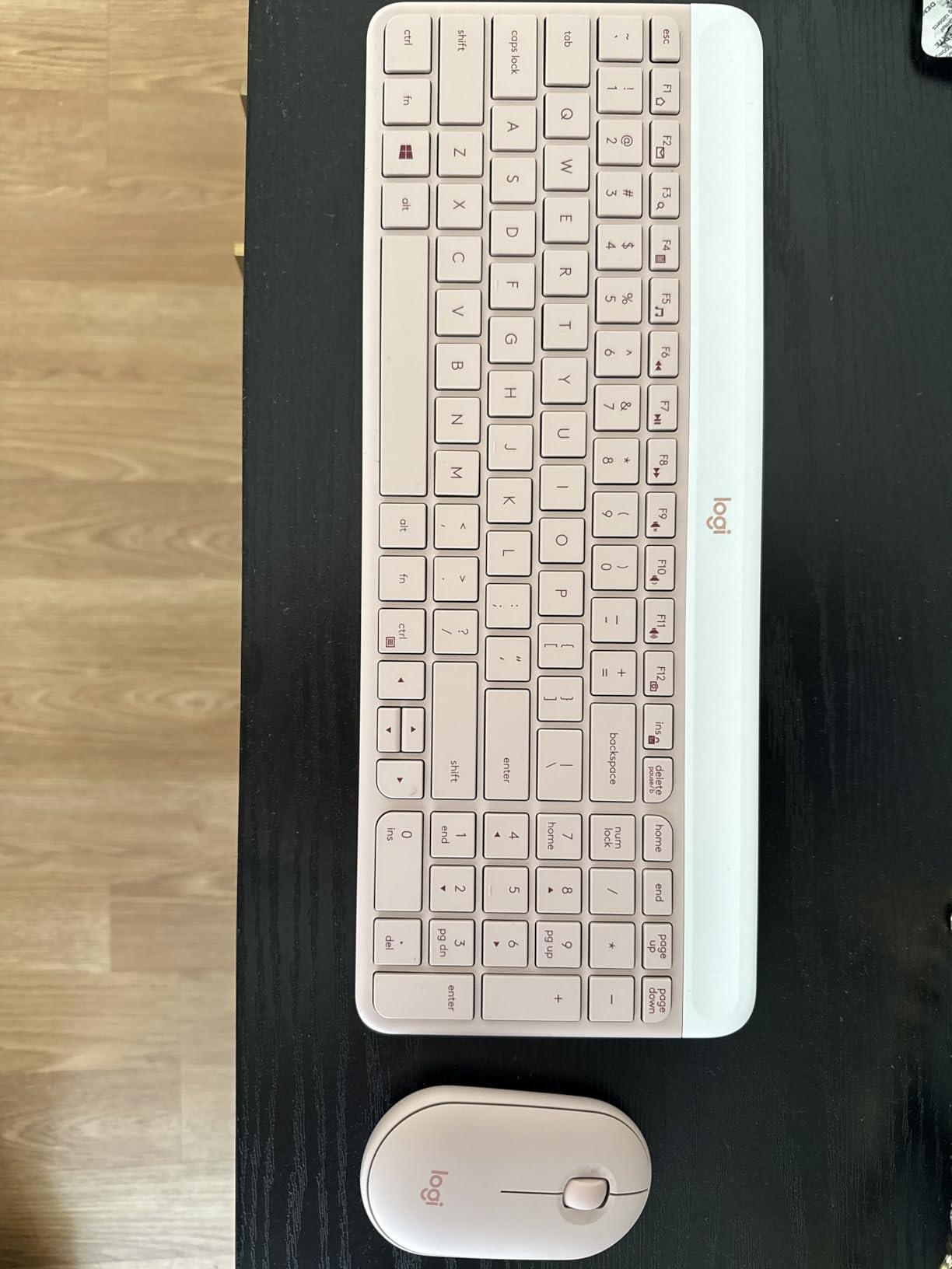 Logitech MK470 Slim Wireless Keyboard and Mouse Combo - Modern Compact Layout, Ultra Quiet, 2.4 GHz USB Receiver, Plug n' Play Connectivity, Compatible with Windows - Rose customer photo 1