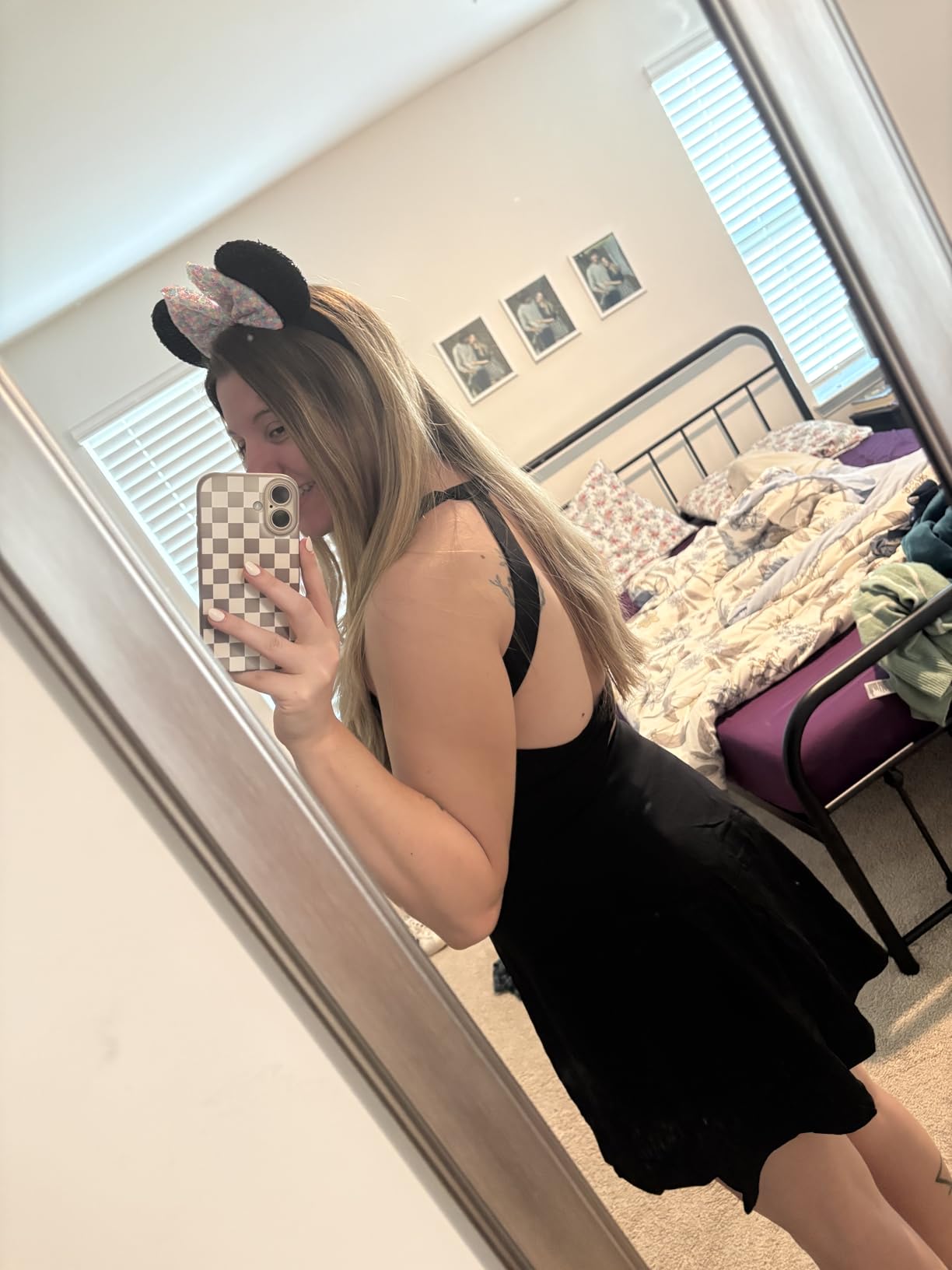 Heathyoga Tennis Dress with Built in Shorts and Bra Athletic Dress for Women Summer Cut Out Twisted Golf Workout Dress customer photo 2