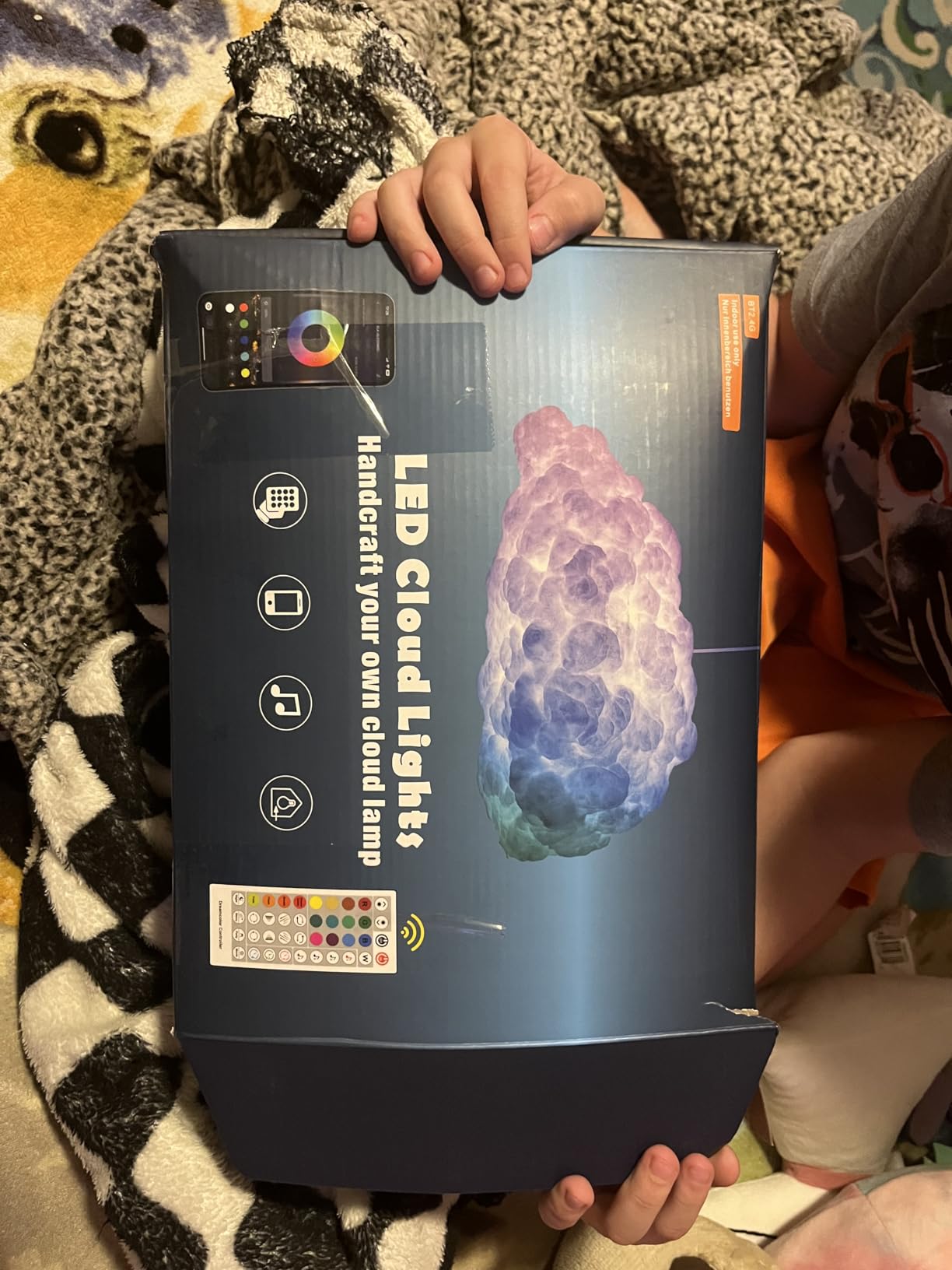 ViLSOM LED Cloud Light, RGB Cloud Lamp with IC Remote Control and APP Control Cool Lights Sync Music Color Changing Led Lights for Bedroom Ceiling Adults and Kids Modern Home & Room Decor customer photo 2