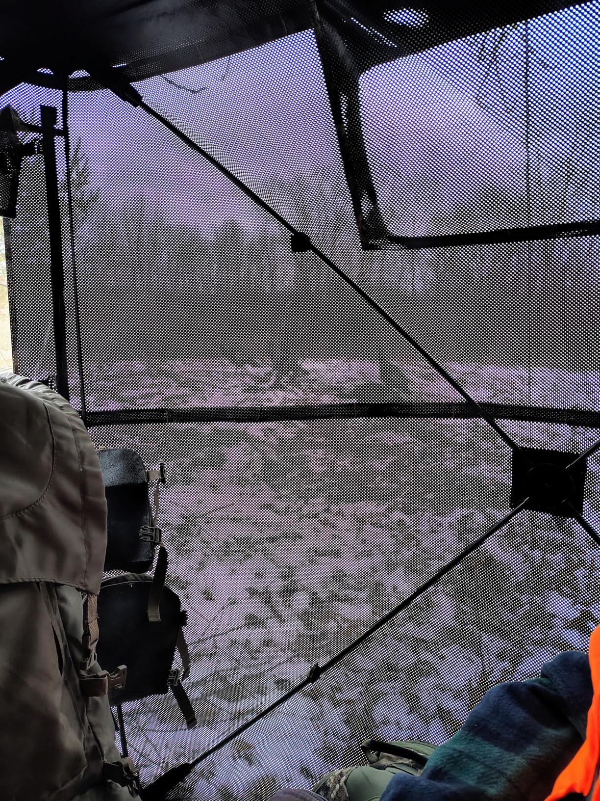 Hunting Blind 270/360 Degree See Through Ground Blind with Carrying Bag, 2/3/4 Person Pop Up Camouflage Tent Portable Concealed Shelter customer photo 1