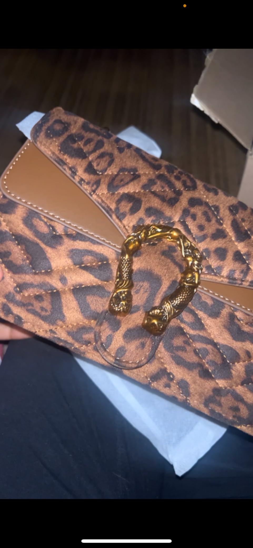 Crossbody Bags for Women - Snake Printed Clutch Purses Leather Chain Shoulder Bags Evening Handbags customer photo 2