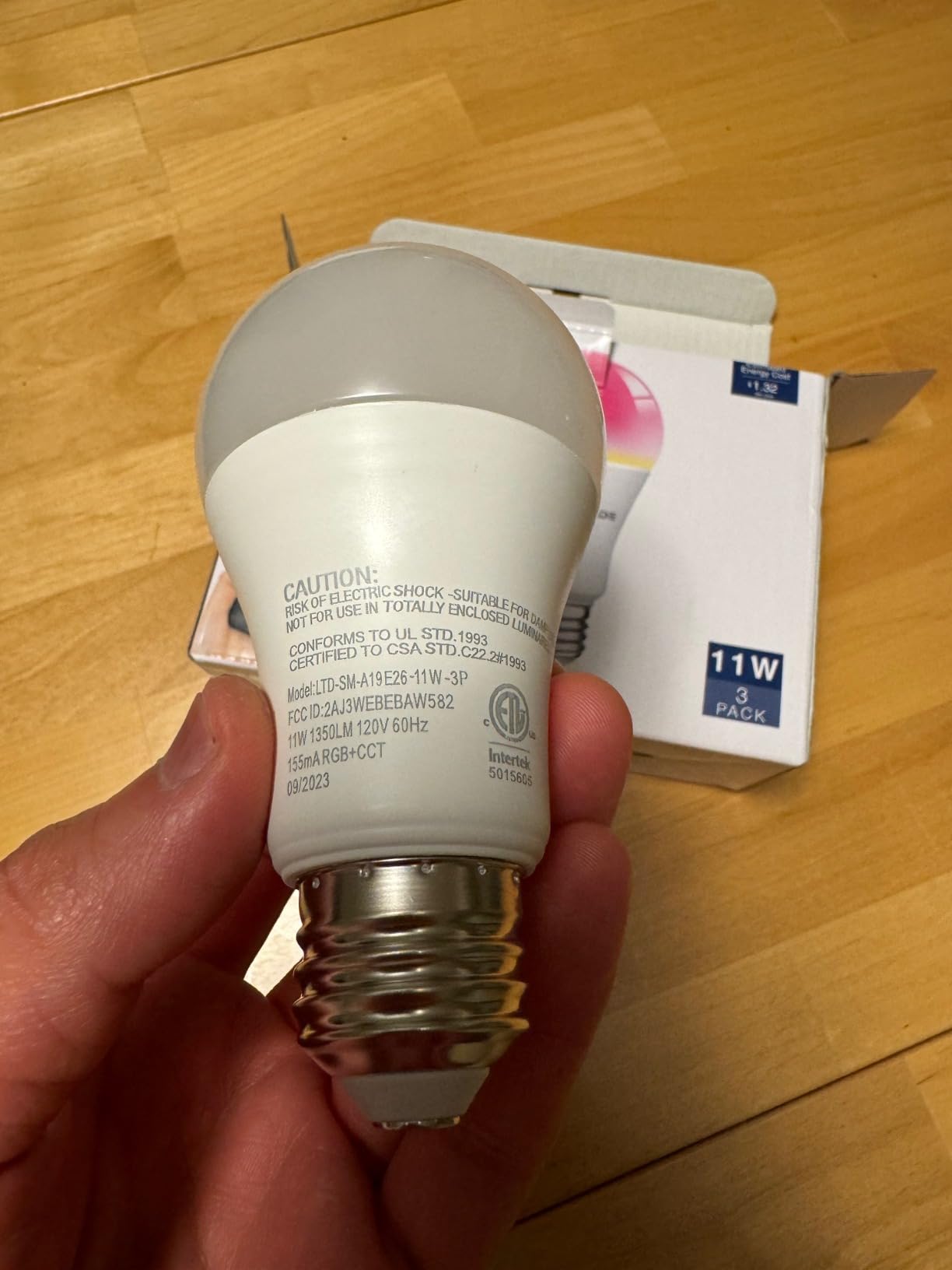 Lightinginside Smart Light Bulbs 100W Equiv., 1350LM 11W Smart Bulb Works with Alexa/Google Home/SmartLife, A19 E26 RGBCW Color Changing, No Hub Required, 2.4G WiFi Bluetooth Bulb, ETL Listed, 4PCS customer photo 2