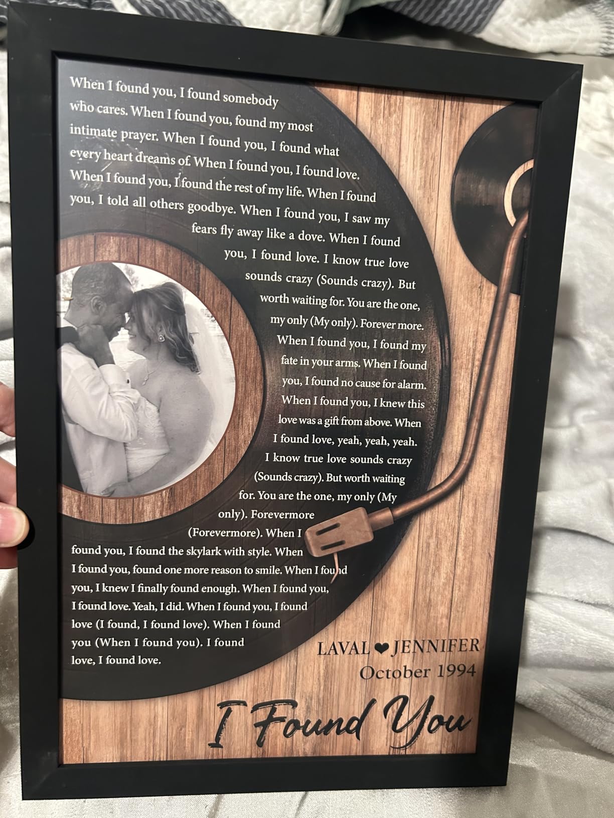 VICILO Personalized Song Lyrics Wall Art Valentines Day Gifts for Him, Perfect Song Chords Couple One Year Anniversary for Him, Wall Art Couples Valentines Day Decor for Man, Sentimental Gifts customer photo 1