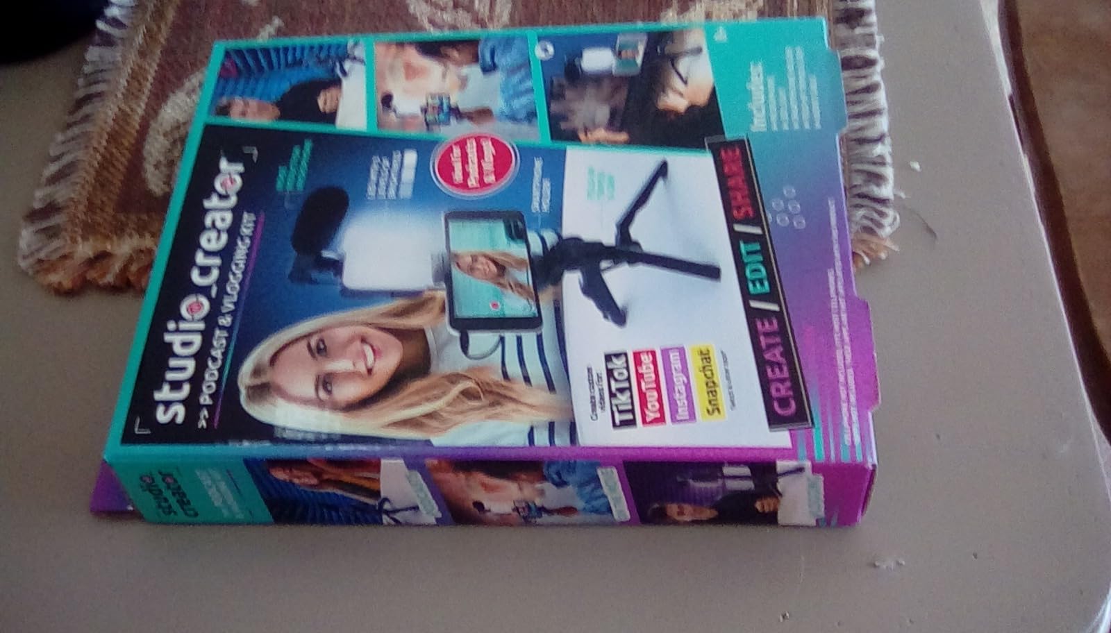 Canal Toys New Studio Creator Podcast & Vlogging Kit - Record Your own podcasts and Vlogs Like Your Favorite influencers! Fold-up Tripod, LED Light & Microphone. Ages 8+ customer photo 2