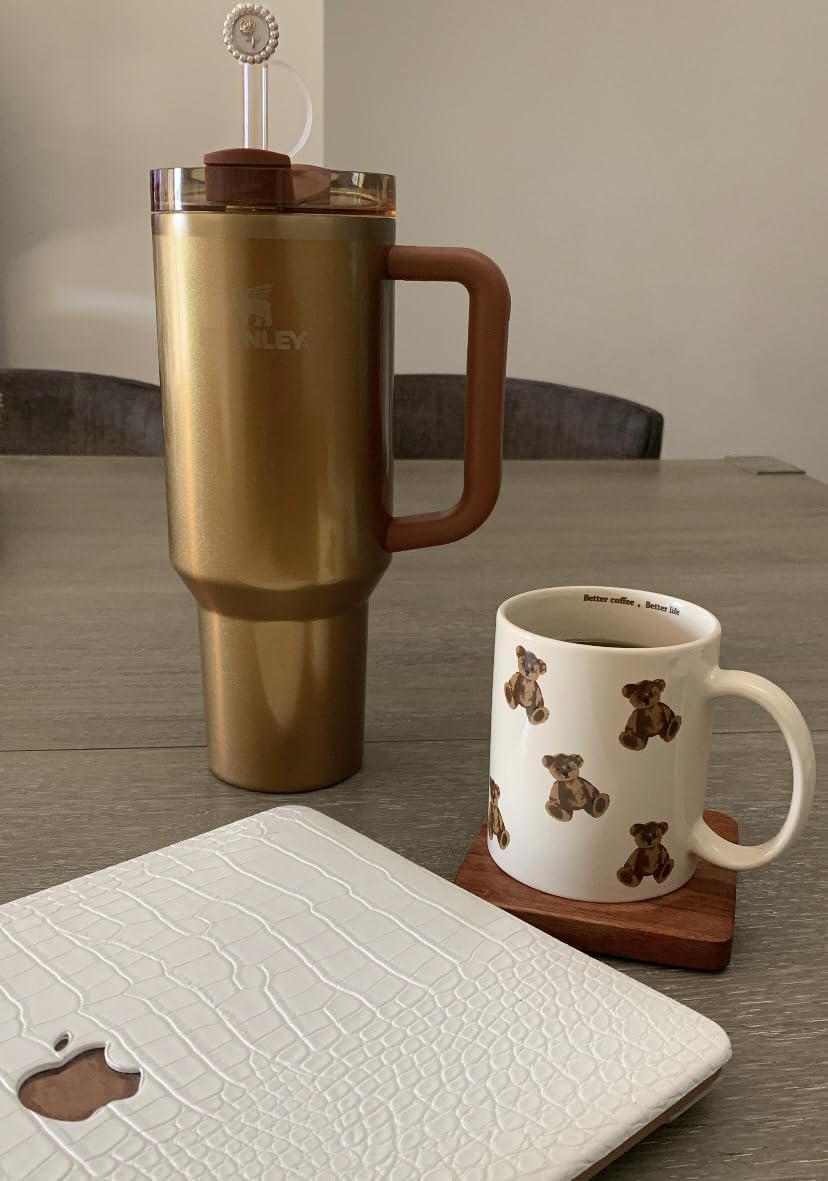 Cute Vintage Cartoon Bear Mugs Ceramic Coffee Mug Water Cup 350ml/12oz Funny Novelty Gift for Women Girls customer photo 2