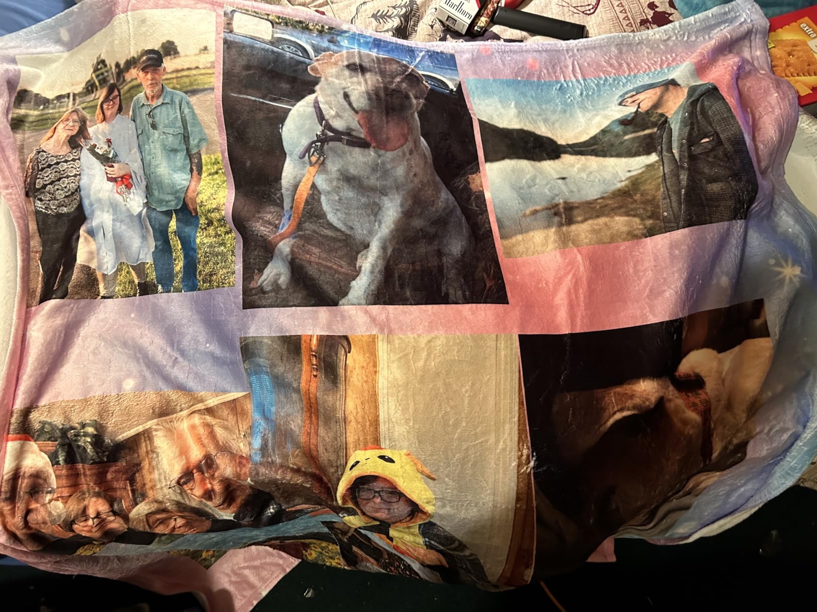 Ships Next Day, Custom Blanket with Picture - Printed in USA, Personalized Photo Blanket (Fleece - 50x60) customer photo 1