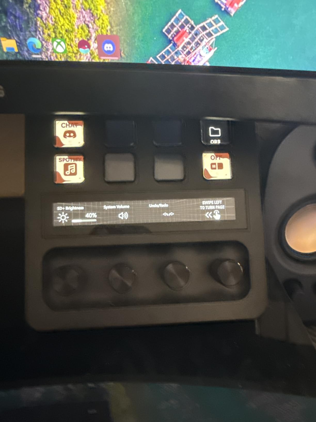Stream Deck + White - Studio Controller with LCD Keys, Dials, and Touch Strip for Post Production in Adobe Premiere Pro, Photoshop, DaVinci Resolve, Final Cut Pro - Workflow Automation customer photo 2