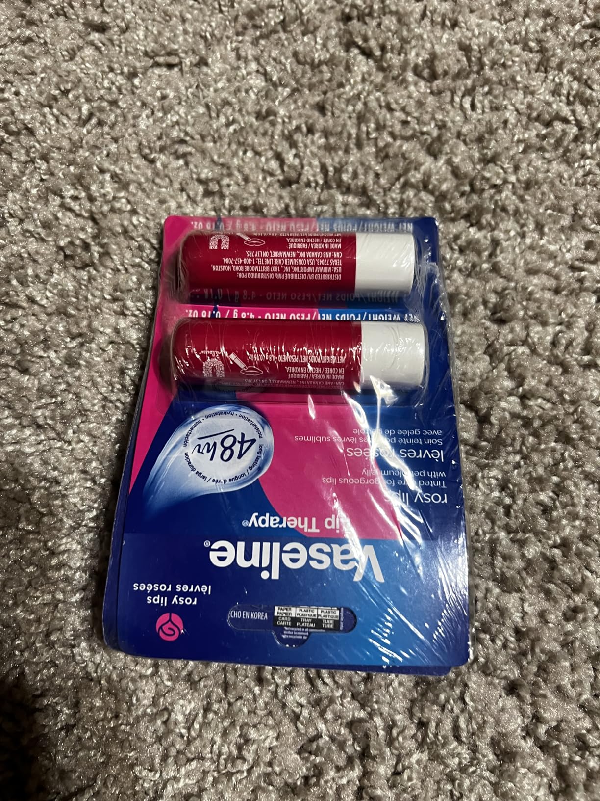 Vaseline Lip Therapy Care Rosy, Fast-Acting Nourishment, Ideal for Chapped, Dry, Cracked, or Damaged Lips, Lip Balm, 4-Pack, 0.16 Oz Each customer photo 1