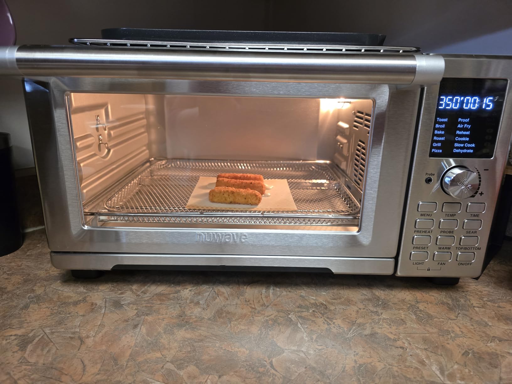 Nuwave Bravo Air Fryer Toaster Smart Oven, 10-in-1 Countertop Convection, 1800 Watts, 21-Qt Capacity, 50-450°F Temp Controls, Top and Bottom Heater Adjustments 0%-100%, PFAS Free, Stainless Steel customer photo 2