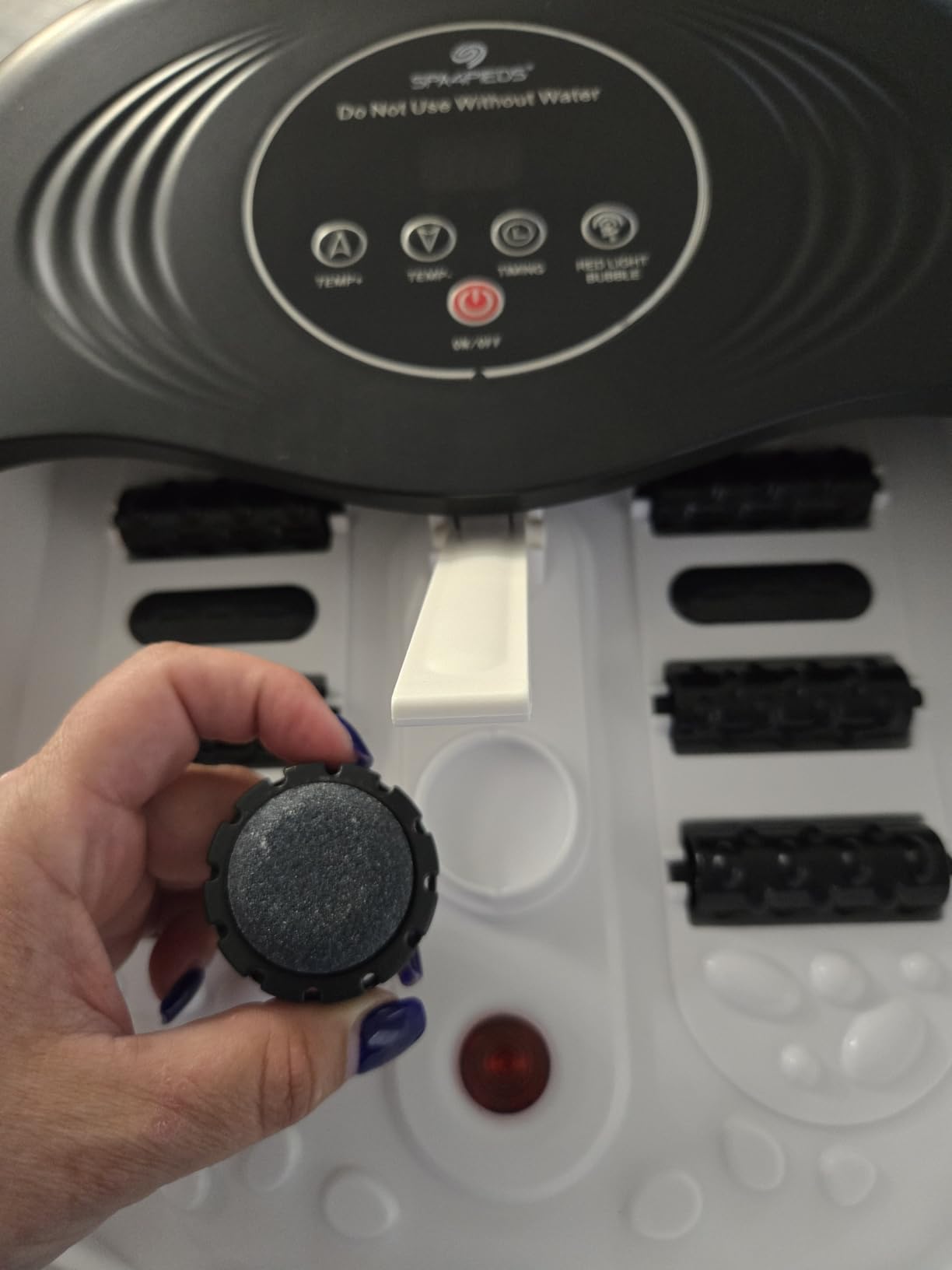 Collapsible Heated Foot Spa with Bubble and Red Light Temperature Control Foot Bath Massager and Soaking Tub Featuring 8 Shiatsu Massage Rollers Pumice Stone and Built-in Timer Ideal Gift for Wife,Mom customer photo 1