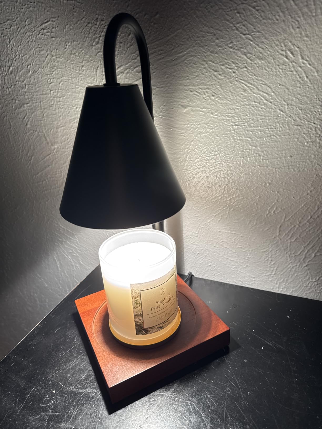 Modern Candle Warmer Lamp with Timer, Dimmable Candle Lamp Warmer, Men for Women Birthday Gifts, Black Candle Warmer, Adjustable Candle Light Warmer, Cozy Living Room Bedroom Home Decor customer photo 1