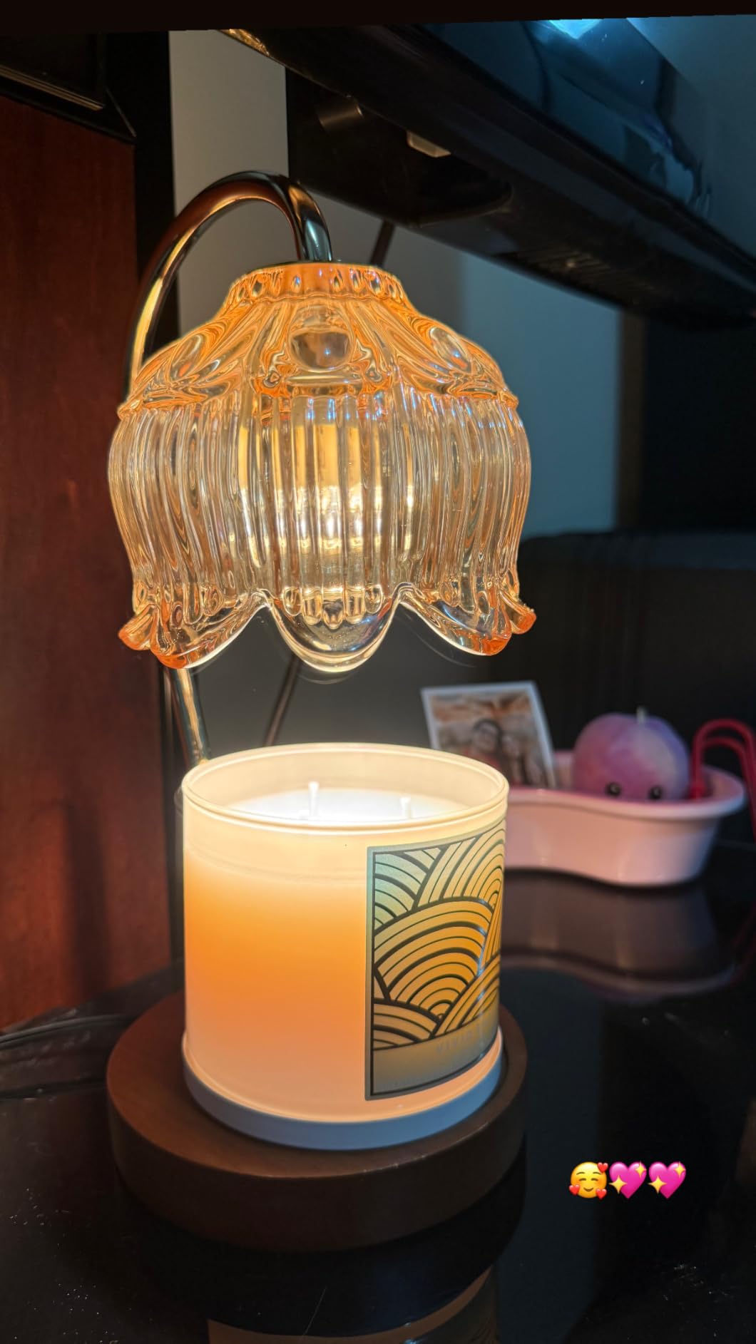 Flower Candle Warmer Lamp with Timer, Dimmable Candle Lamp Warmer, Mothers Day Birthday Gift for Women Her Mom, House Warming for New Home Decor, Lotus Wax Warmer for Yankee Candles customer photo 1