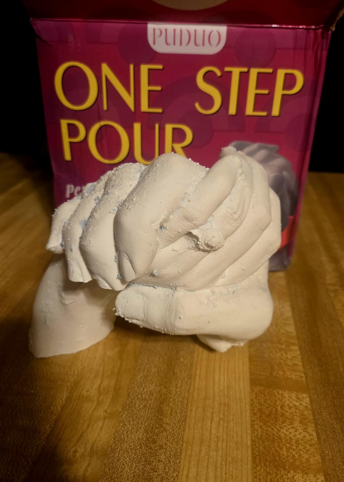 Puduo Hand Casting Kit for Couples or Family, DIY Plaster Hand Mold Keepsake Sculpture Kit Gifts for Her, Kids, Weddings, Anniversary customer photo 2