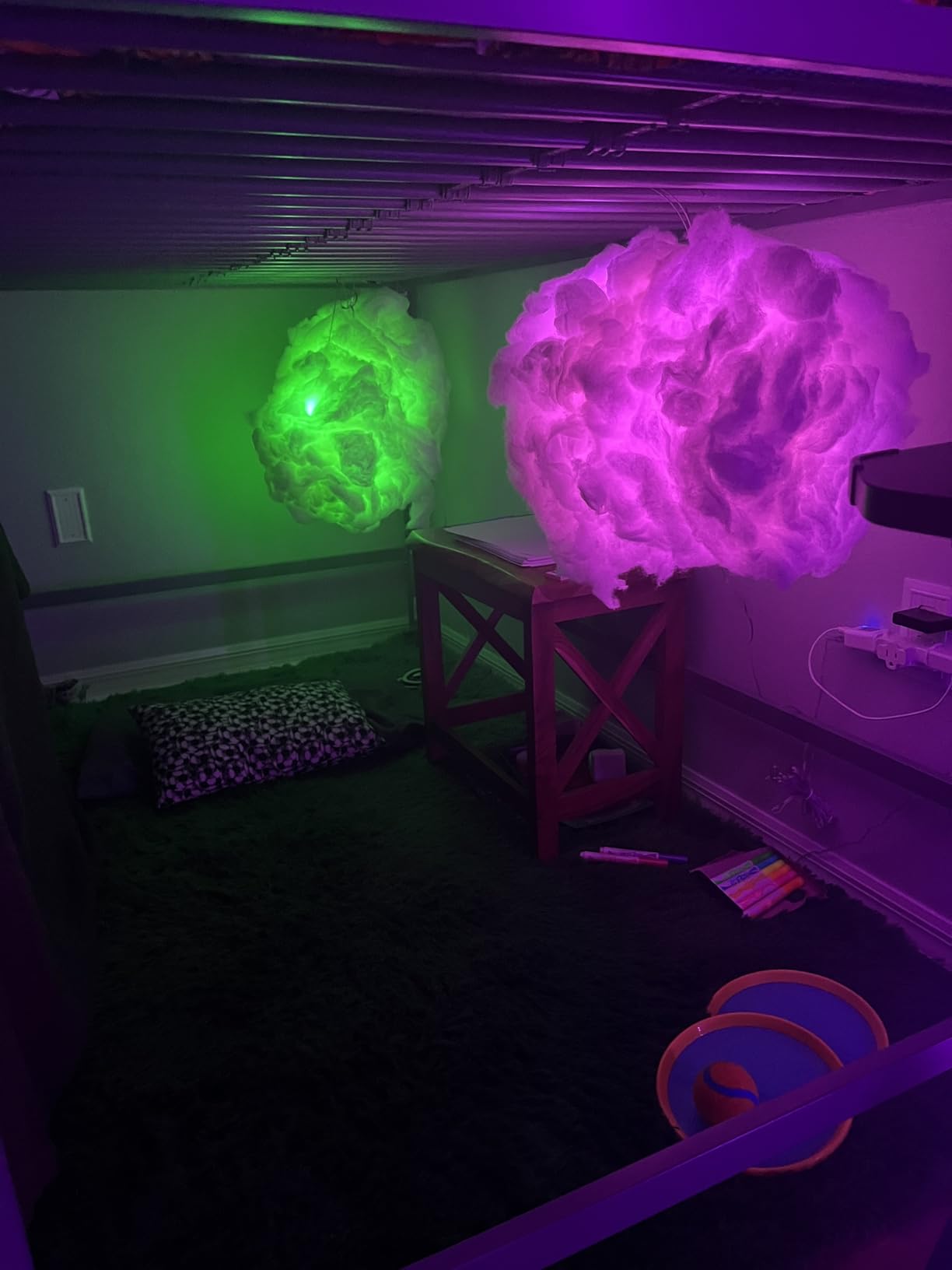 Cloud LED Lights for Bedroom - DIY Aesthetic Mood Light, Music Sync App Control Wall Light, 3D Ceiling Lamp Color Changing Lights, Cool Stuff for Kids Room Decor, Cool lights for Room Decorations customer photo 1