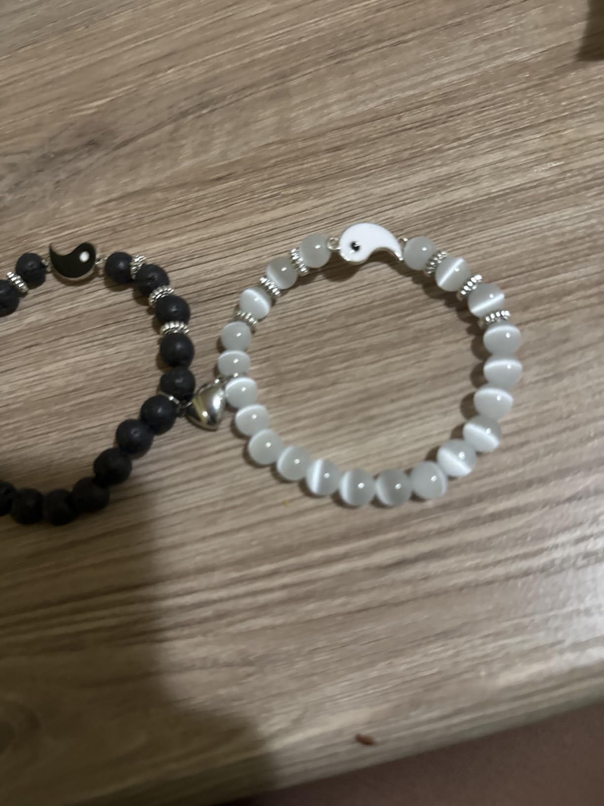 SmileBelle Magnetic Heart Bracelets for Couples - His and Hers Yin Yang Long Distance Relationship Bracelet customer photo 2