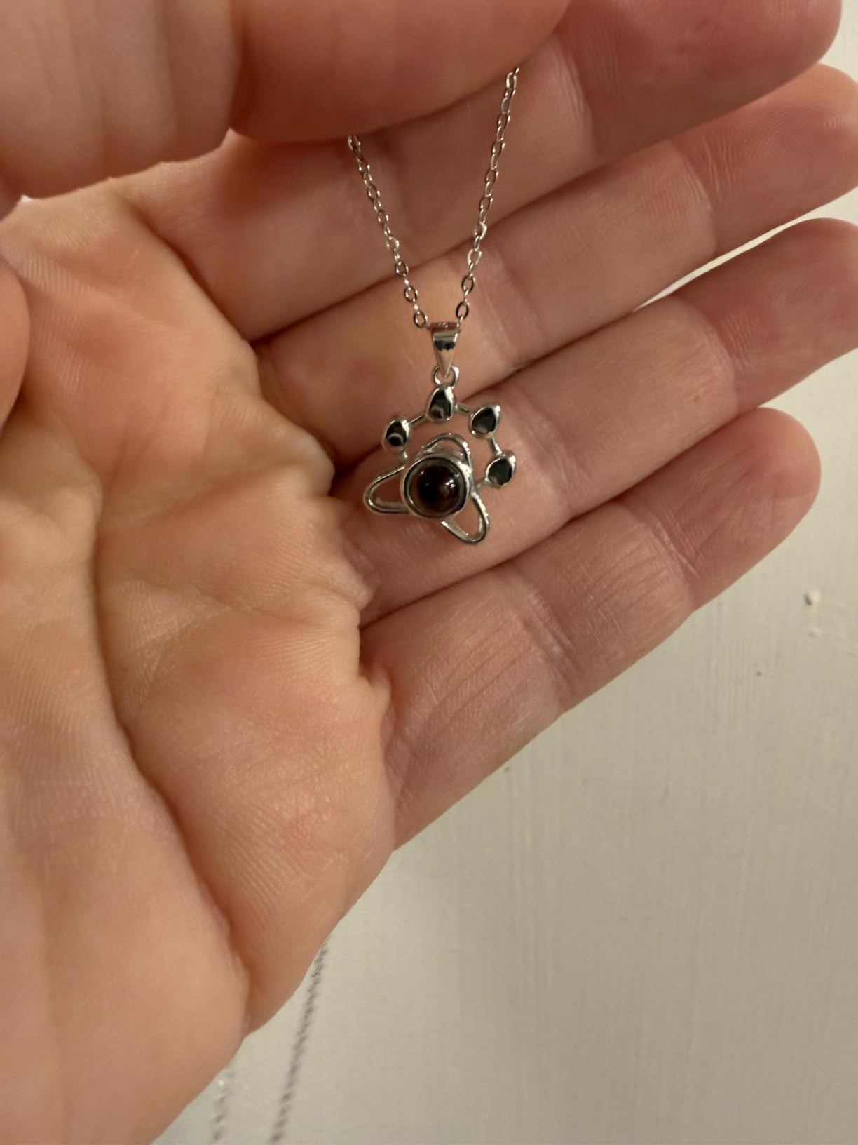 Personalized Picture Necklace Projection Necklace with Photo Inside - Custom Photo Heart Pendant Necklace - Love Memorial Gifts for Her Girlfriend Wife Birthday Anniversary customer photo 2