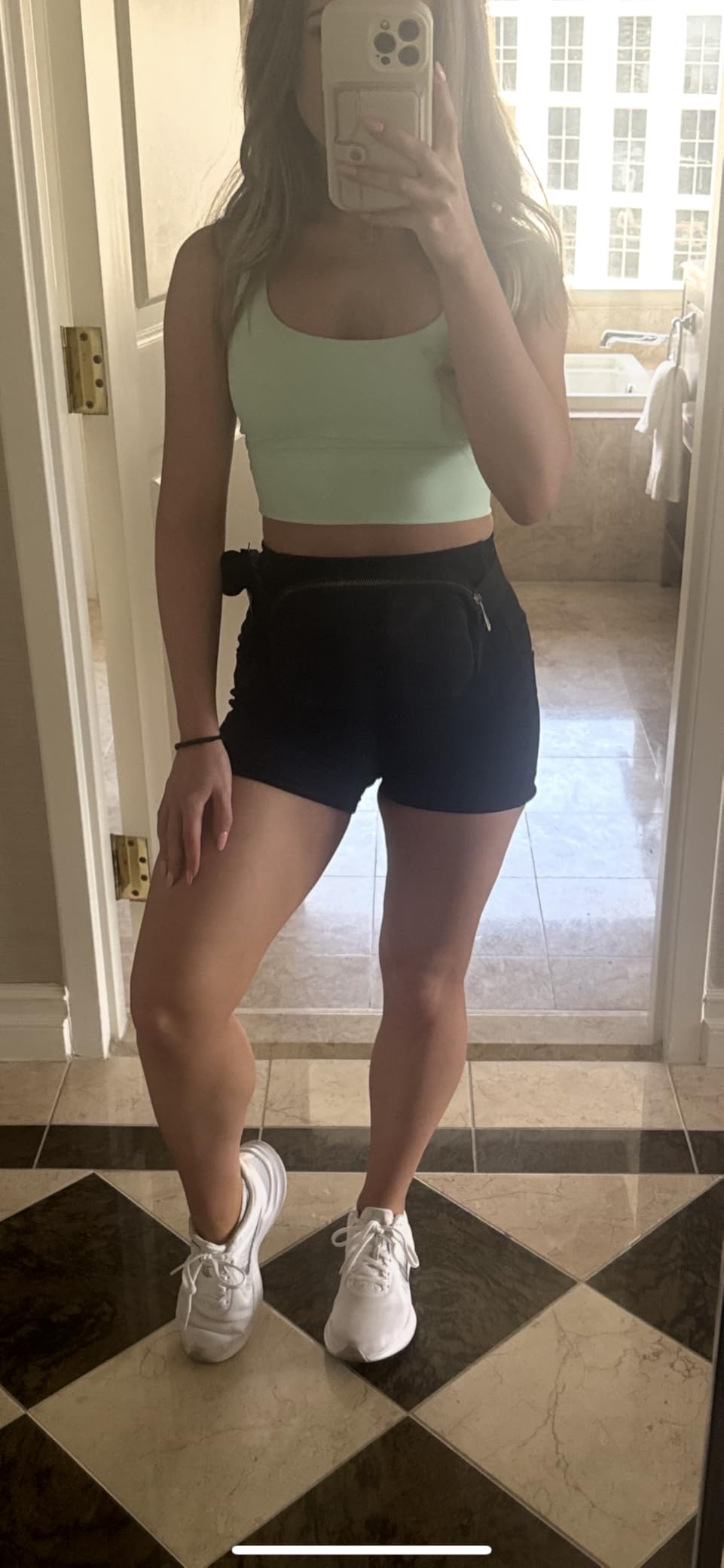 Naked Feeling Strappy Longline Sports Bras for Women - Medium Impact Criss Cross Yoga Padded Workout Crop Top customer photo 1
