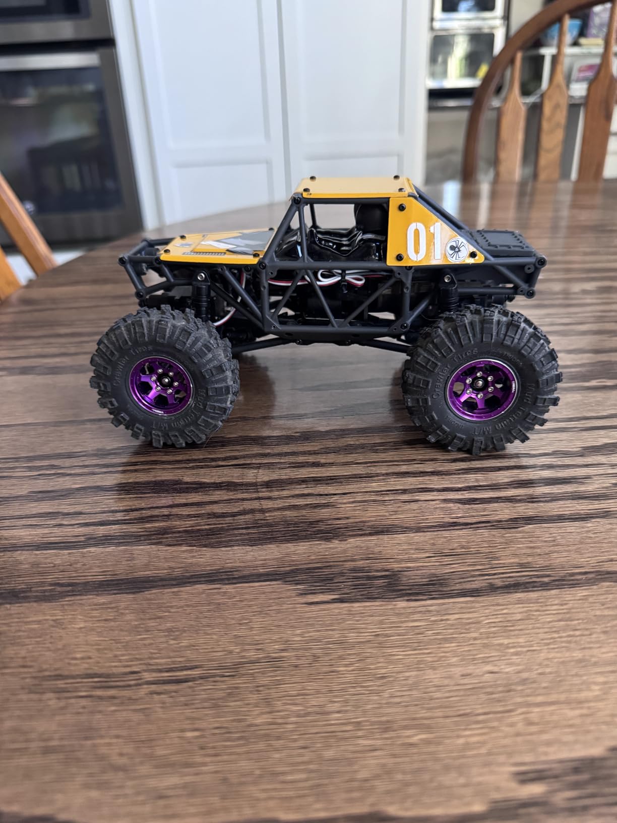 LDARC 1:43 Scale Mini RC Crawler RTR RC Rock Truck 4x4 2.4GHZ Hobby Grade Remote Control Car Model Vehicle RC Buggy, Comes with a DIY Replaceable Body Shell(Desert Yellow) customer photo 1