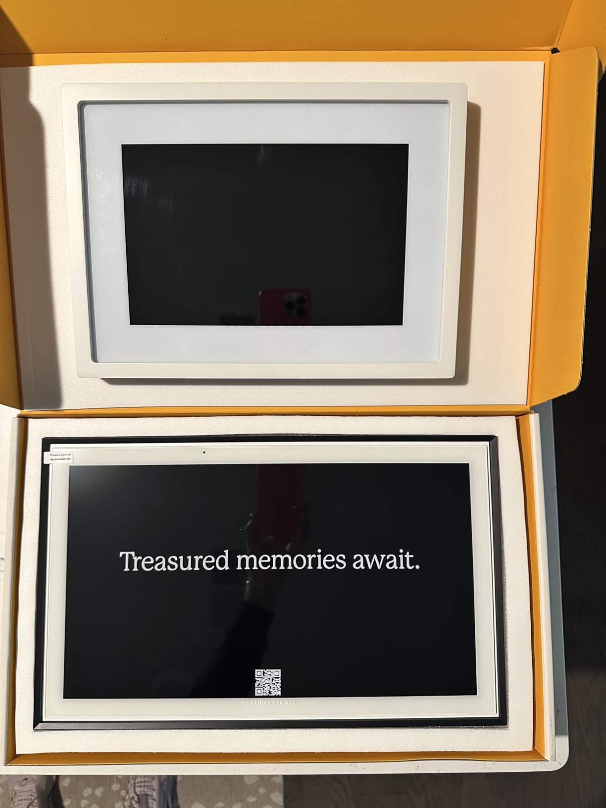 Skylight Digital Picture Frame - WiFi Enabled with Load from Phone Capability, Touch Screen Digital Photo Frame Display - Customizable Gift for Friends and Family - 10 Inch White customer photo 2