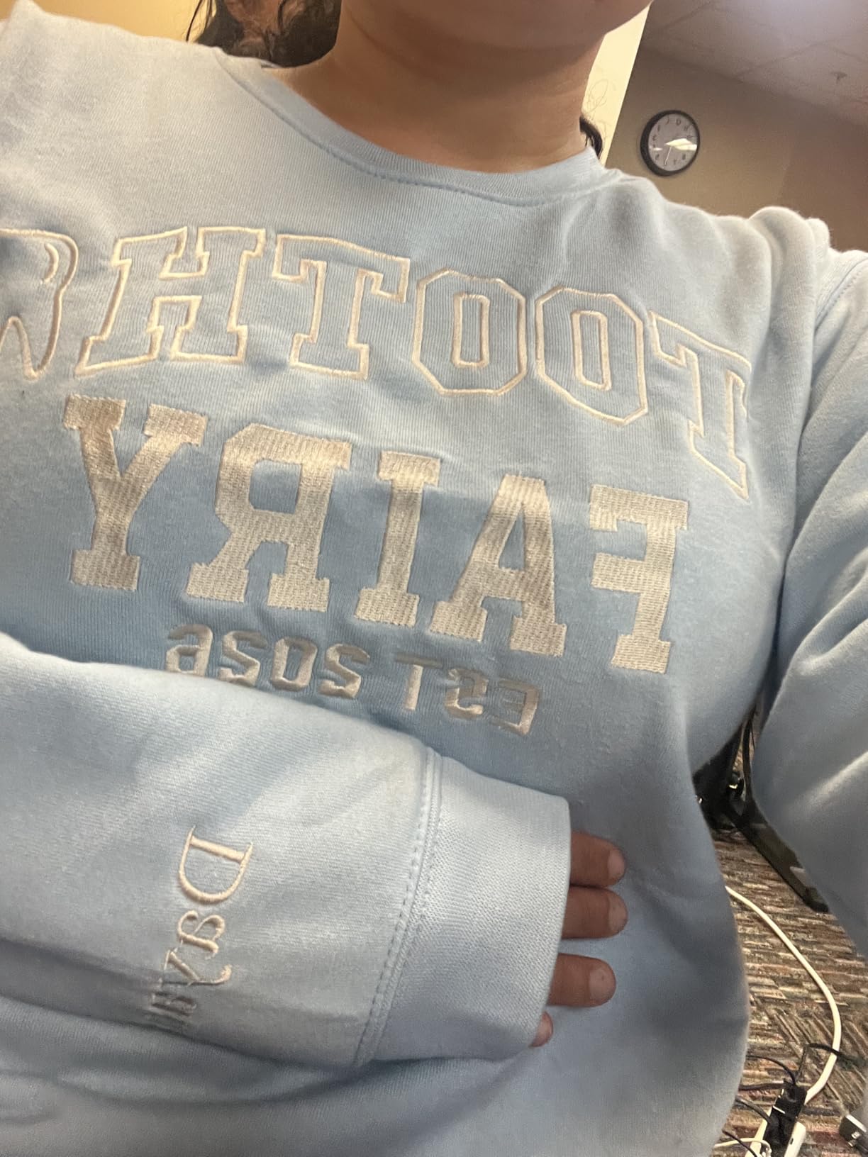 Custom Embroidered Sweatshirts and Hoodie Design Your Own, Personalized Sweatshirts Hoodie For Everyone, Add Your Own Custom Text, Gifts For Mothers Day, Fathers Day, Holiday, Christmas customer photo 1