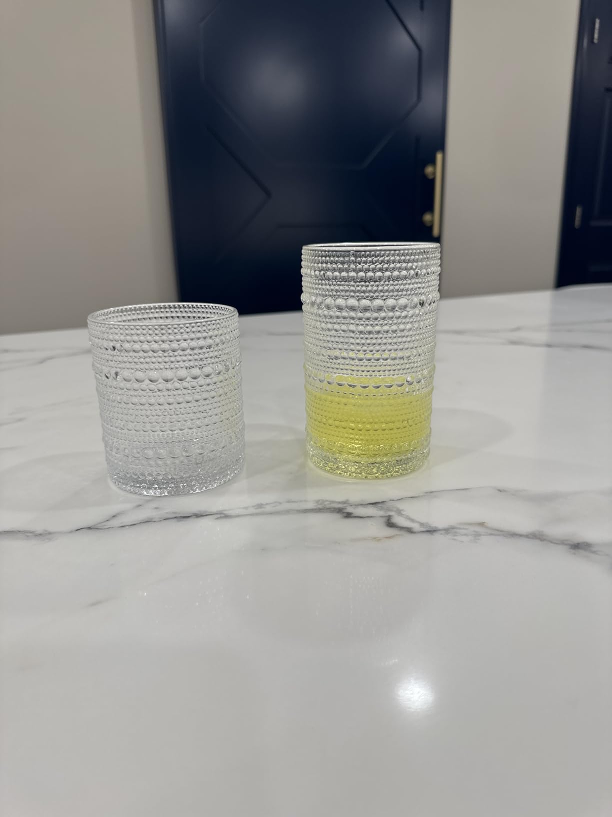 Vintage Hobnail Drinking Glasses Set of 8, 12 oz Highball Glasses & 10 oz Cocktail Glasses Set, Kitchen Water Glasses Cup, Bar Tumbler Glassware Set for Beer, Juice, Cocktail, Whiskey, Milk customer photo 1