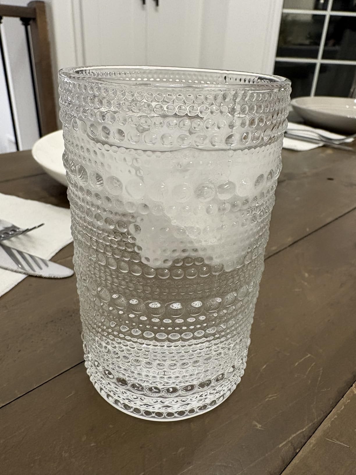 Vintage Hobnail Drinking Glasses Set of 8, 12 oz Highball Glasses & 10 oz Cocktail Glasses Set, Kitchen Water Glasses Cup, Bar Tumbler Glassware Set for Beer, Juice, Cocktail, Whiskey, Milk customer photo 2