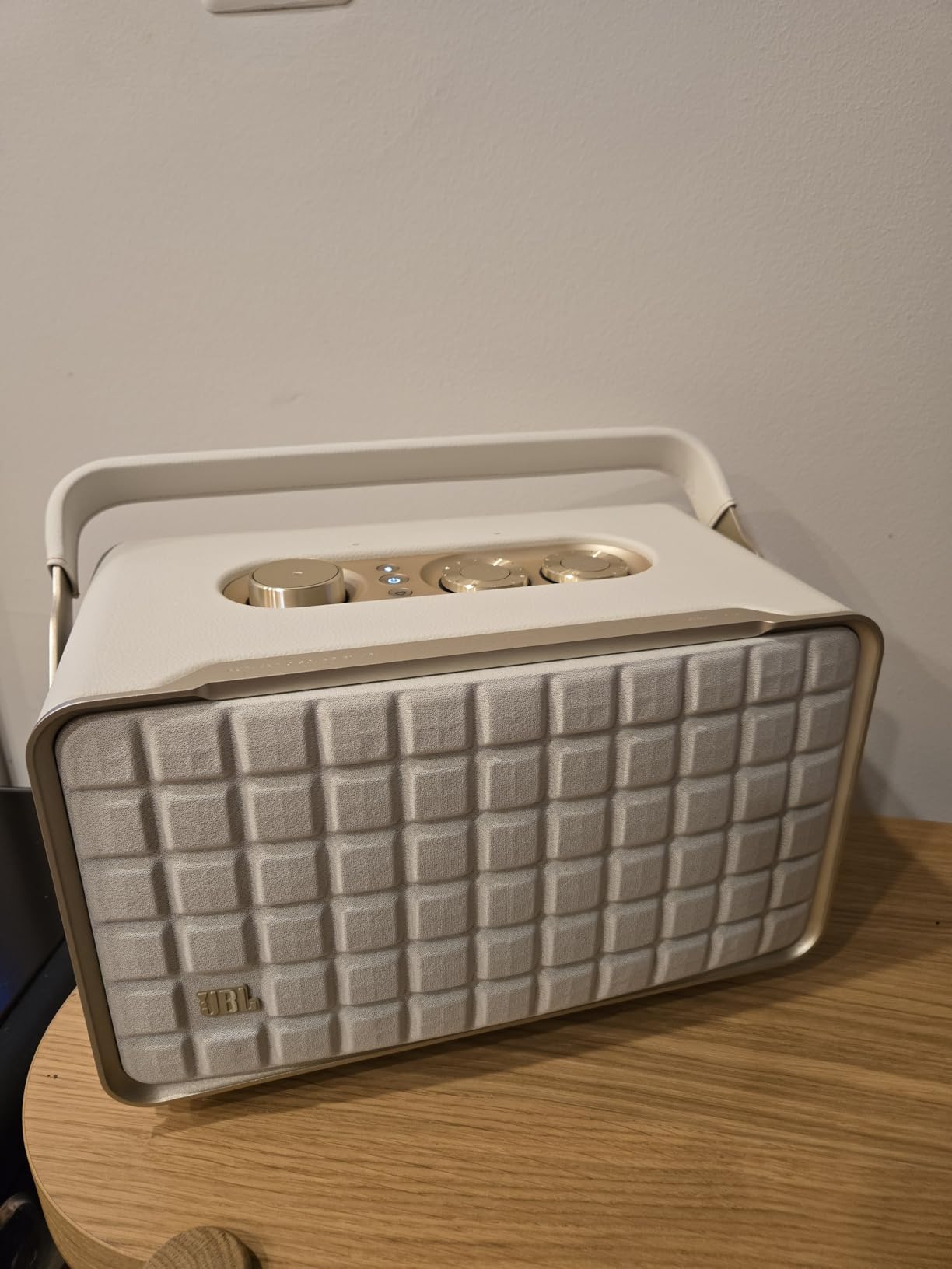 JBL Authentics 300 Portable Wireless Bluetooth Speaker (Black/Gold) customer photo 2
