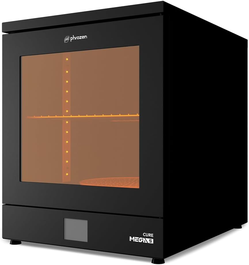 phrozen Cure Mega S 3D Printer Resin Curing Station, UV Light Post Lamp, DIY Curing Enclosure 360 Degree Transparent Turntable for LCD/DLP/SLA, Solidify Photosensitive Resin 405nm 3D Printed Models customer photo 1