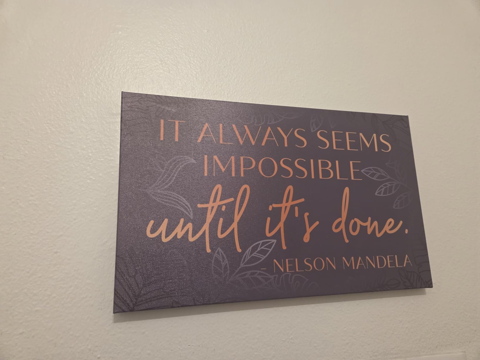 Inspirational Wall Art Canvas Poster for Bedroom, Office, Living Room - Framed Canvas - 10 x 16.5 Inch Motivational Print customer photo 1