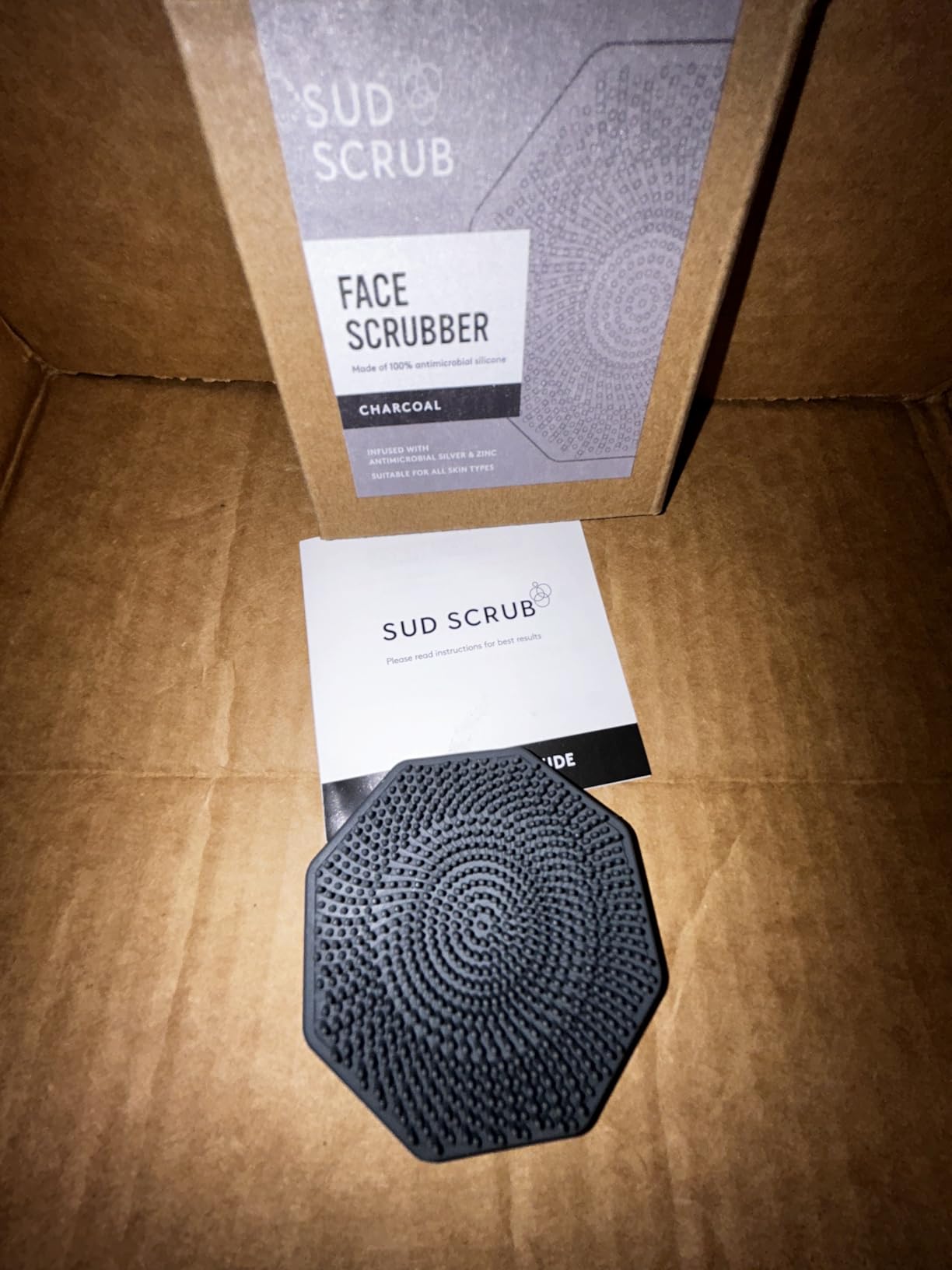 Sud Scrub Antimicrobial Silicone Face Scrubber, 1 Pack, Gentle Face Exfoliator for Sensitive Skin, Eco Friendly Facial Cleansing Brush, Exfoliating Face Brush for Men and Women (Clay) customer photo 2