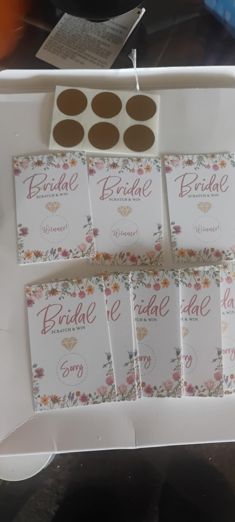 Printed Party Bridal Shower Game Set - 4 Fun Games and Activities for 30 Guests, Includes Bingo, He Said She Said, Bride & Groom Trivia, and Wedding Phrase Guessing Game, Love In Bloom Wildflower Design customer photo 2