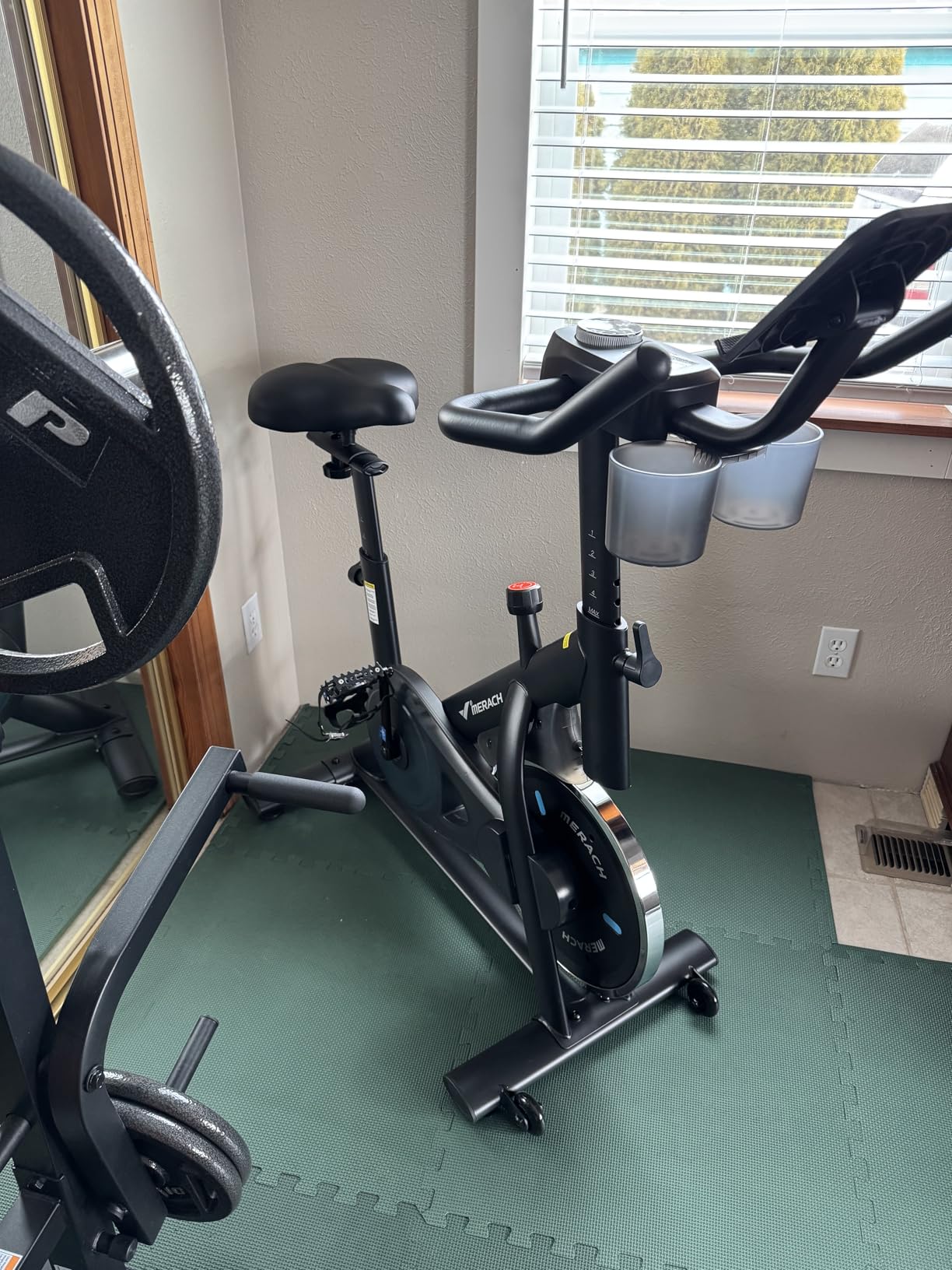 MERACH Exercise Bike, Brake Pad Stationary Bike with Exclusive App customer photo 1