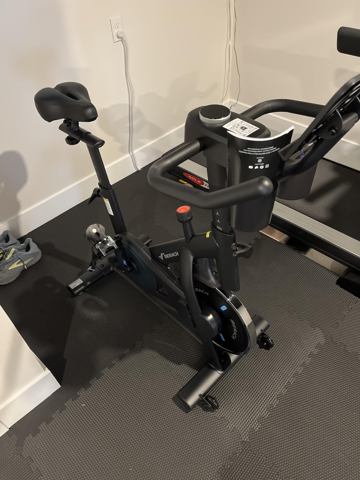 MERACH Exercise Bike, Brake Pad Stationary Bike with Exclusive App customer photo 2